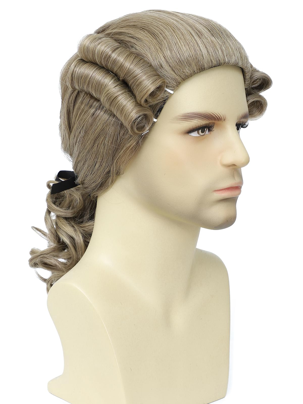 Traqur Judge Colonial Wig Washington Halloween Costume Cosplay Party Wig Funny Crazy Wigs (Blonde)