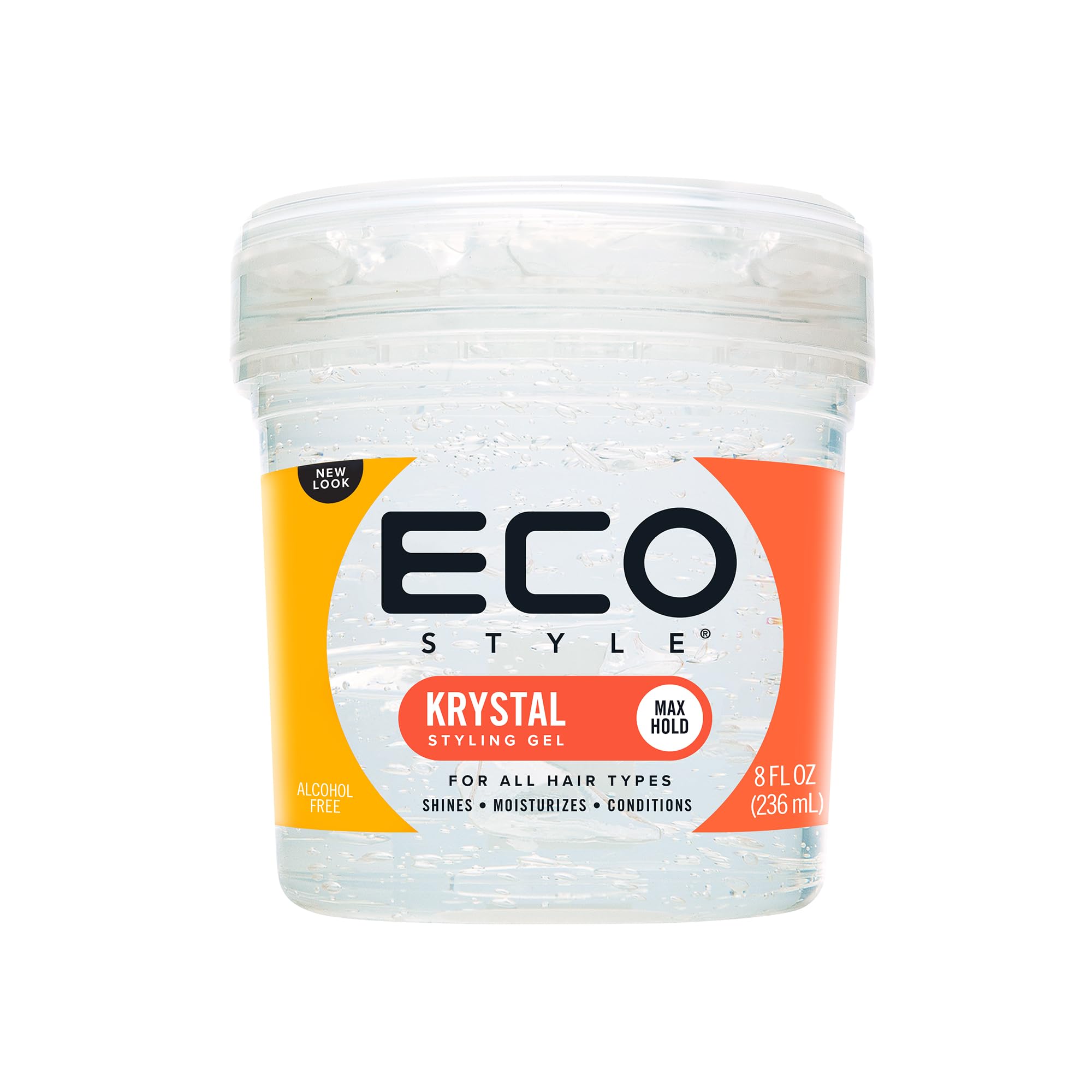 Eco Style Krystal Styling Gel - Adds Body And Shine To All Styles - Moisturizes And Maintains Healthy Hair - Strong, Weightless