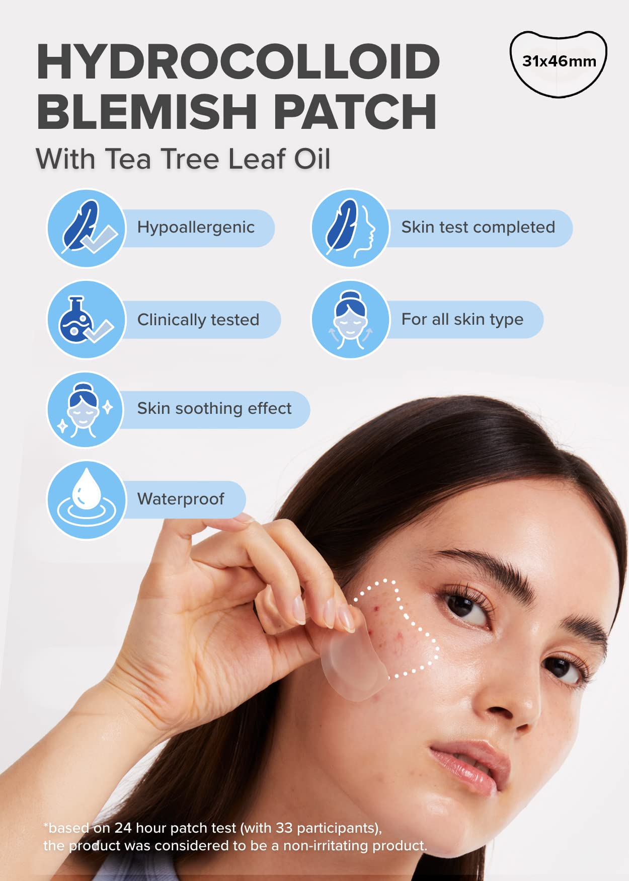 I Dew Care Hydrocolloid Acne Pimple Patch - Timeout Blemish Chin & Cheeks | Korean Zit Dark Spot Patches For Face And Skin, 9 Co