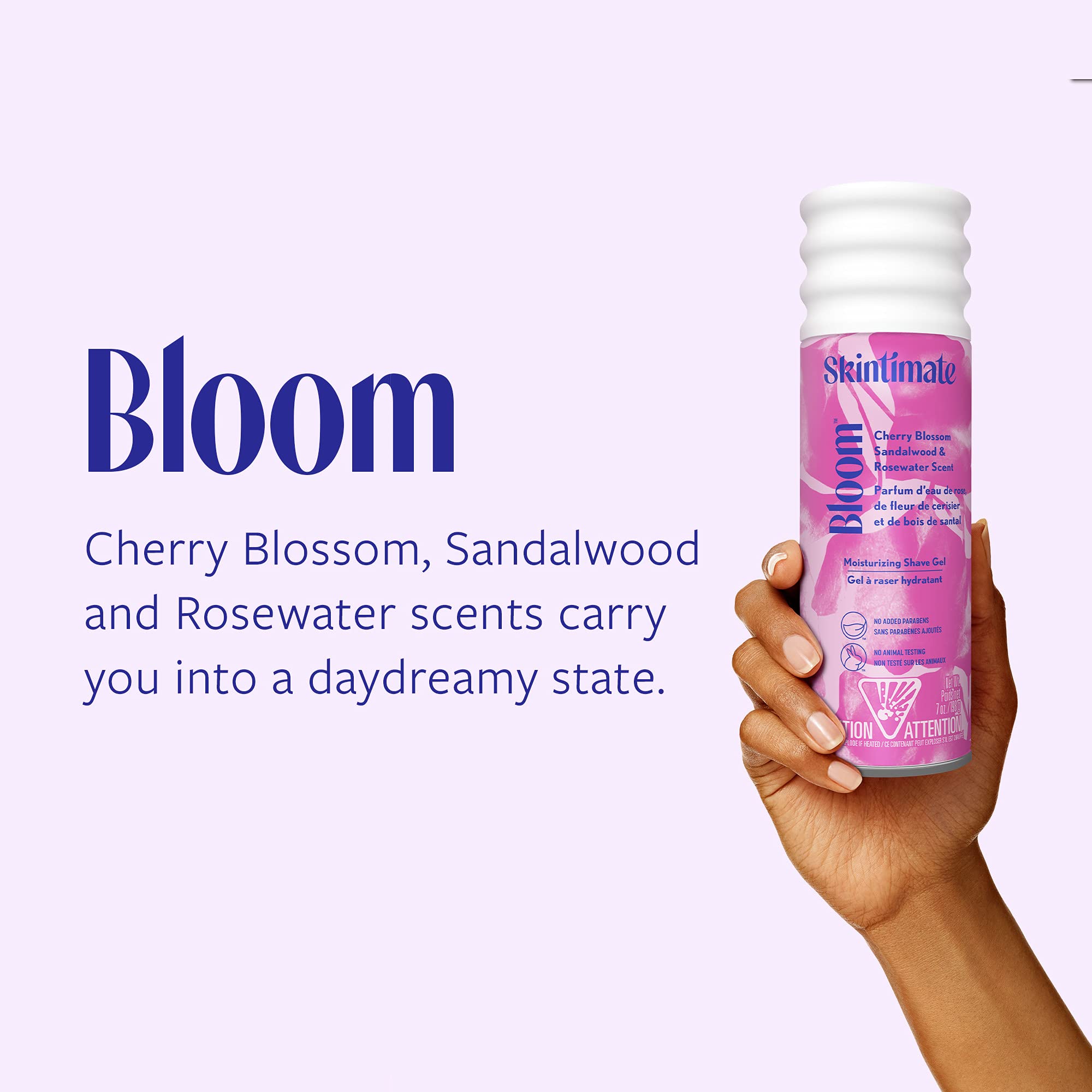 Skintimate Bloom Moisturizing Women's Shave Gel, 7 Ounce (Pack of 3)