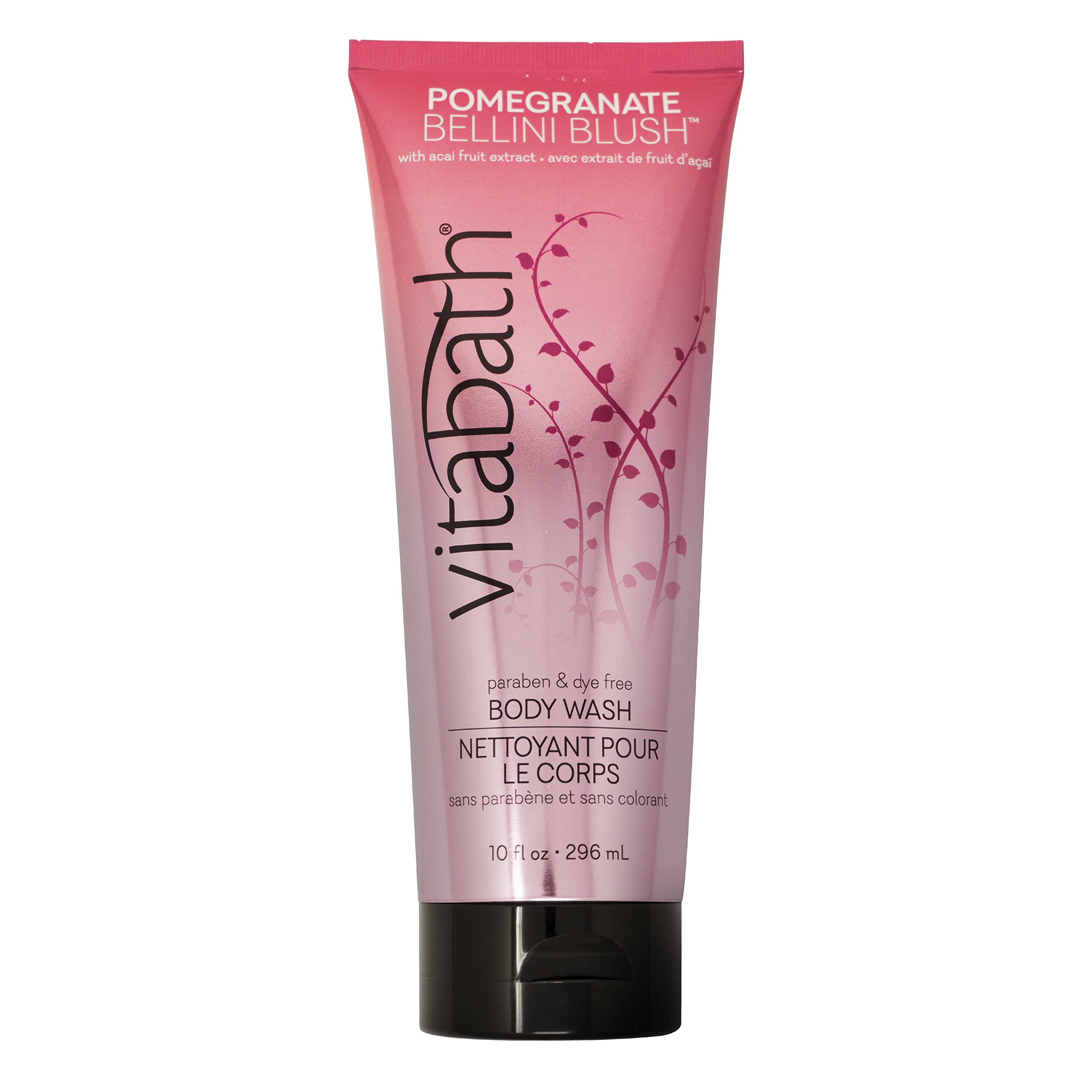 Vitabath Pomegranate Bellini Blush Body Wash Moisturizing Bath & Shower Cleanser & Skincare Radiant Detox & Restore Nourishing B