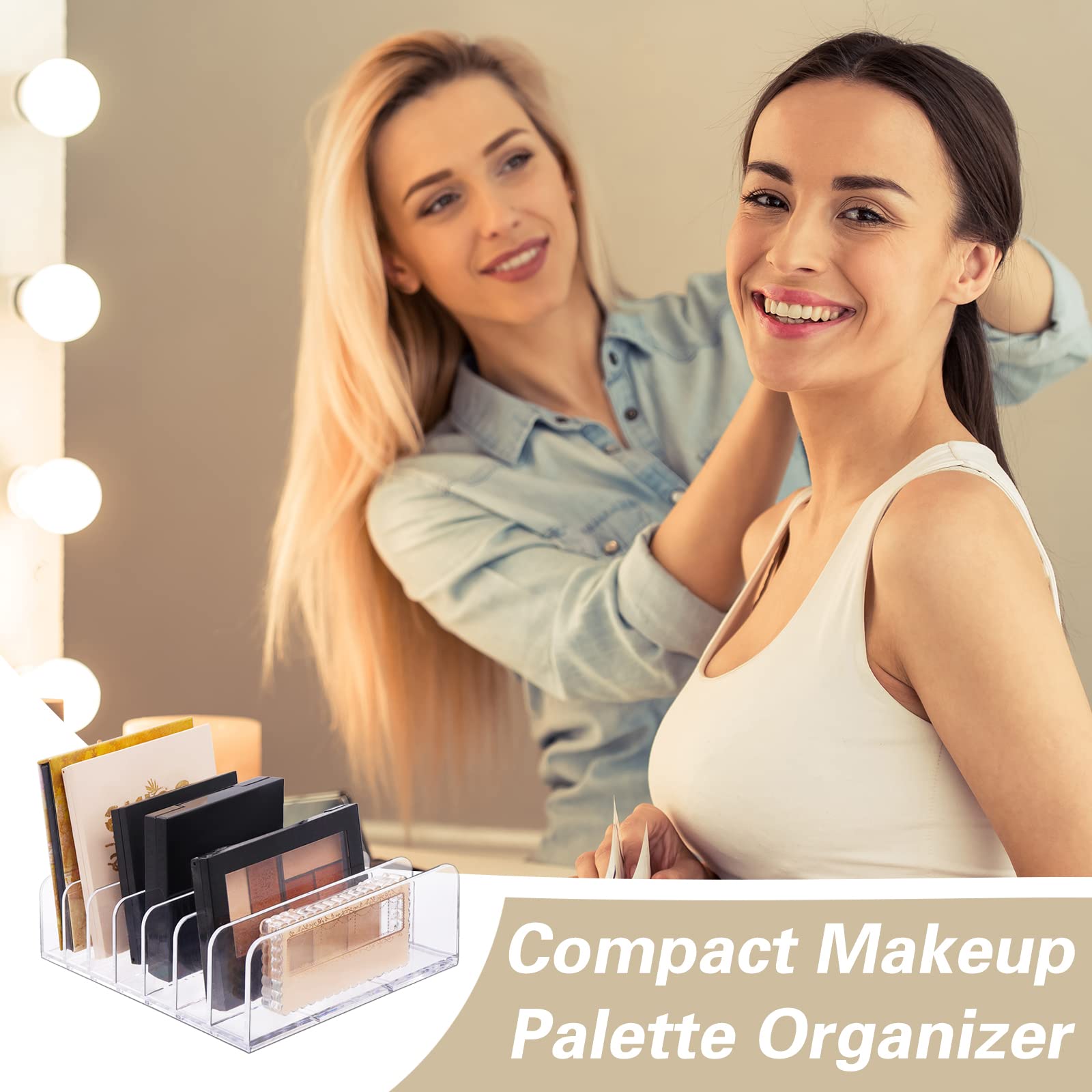 Anyumocz 2 Pack Eyeshadow Palette Makeup Organizer,Eyeshadow Storage Holder,Acrylic Cosmetic Organizer For Vanities,Bathroom Cou