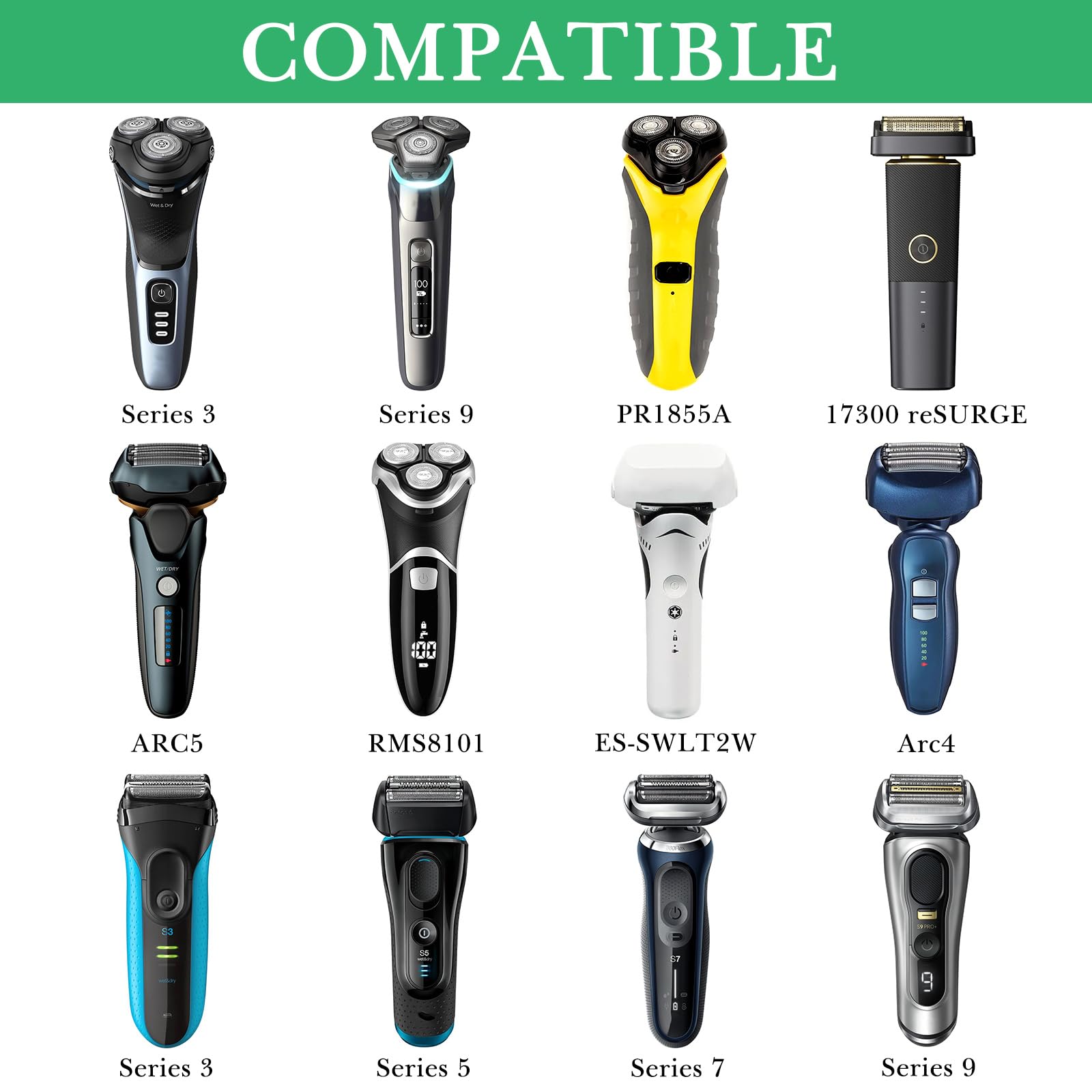 Linkidea Electric Razor Holder Wall Mount, Self Adhesive Razor Hanger, Stainless Steel Utility Storage Electric Shaver Bathroom