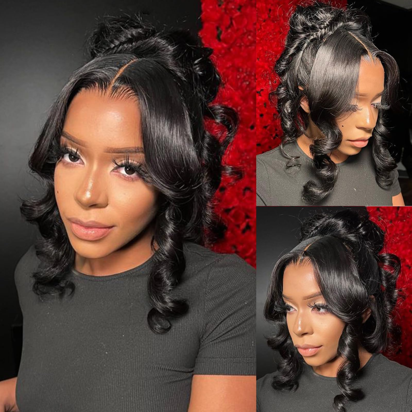 Arabella 24Inch 360 Lace Front Wigs Human Hair 210% Density Body Wave Lace Front Wigs 12A Full Lace Wigs Human Hair Pre Plucked