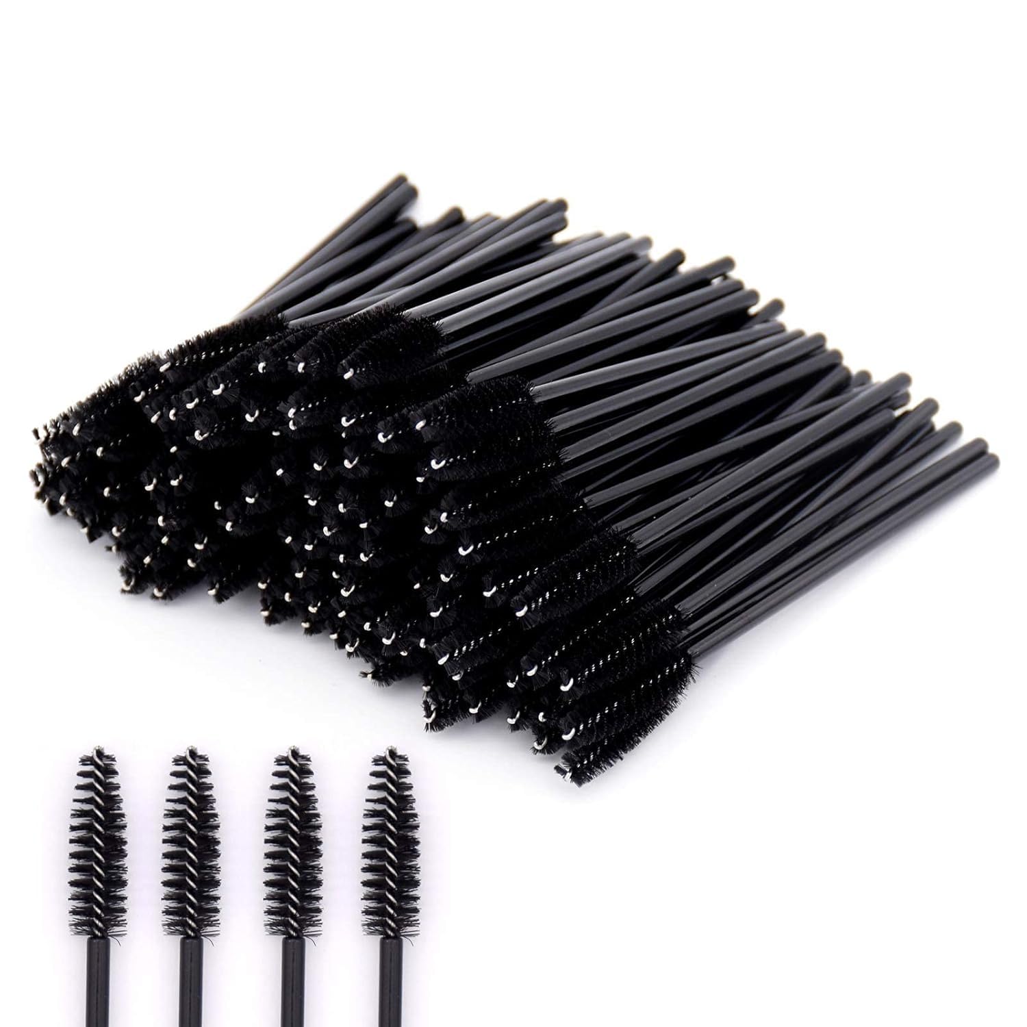 Savni Professional Eyelash Mascara Applicator Brush Set, 50 Pieces, 10 Cm Length