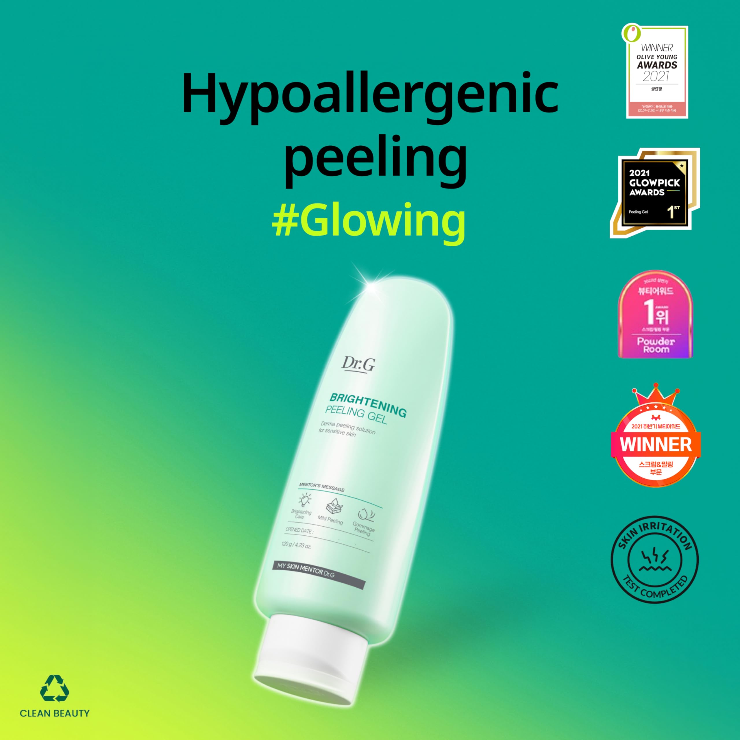 Dr.G Korean Derma Peeling Gel, 120Ml - Facial Peeling Gel For Face, Exfoliating Gel For Face, Face Exfoliator, Korean Skin Care,