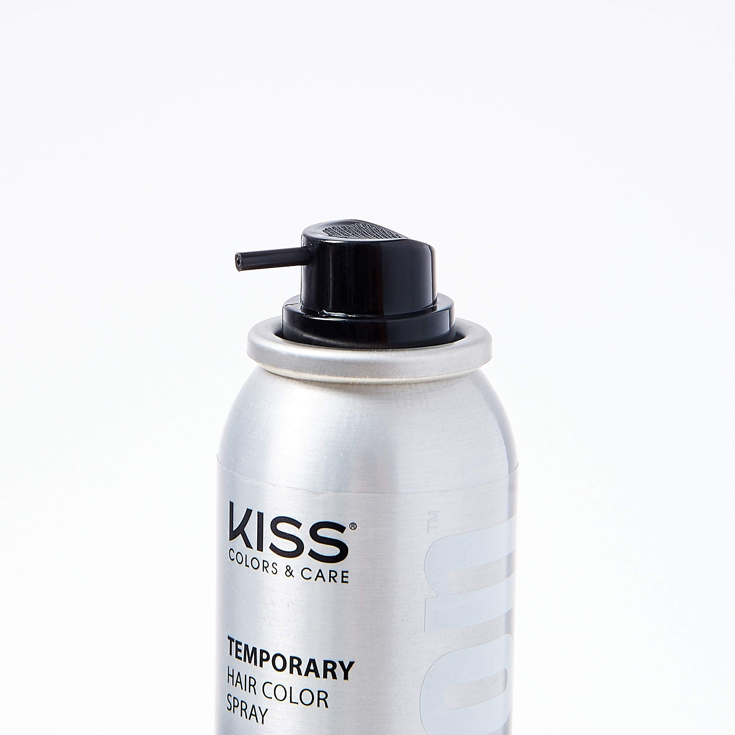 Kiss Gray Hair Concealer - Temporary Tintation Color Spray For Root Touch Up And Hair Dye 2.82 Oz. 2 Pack (Black)