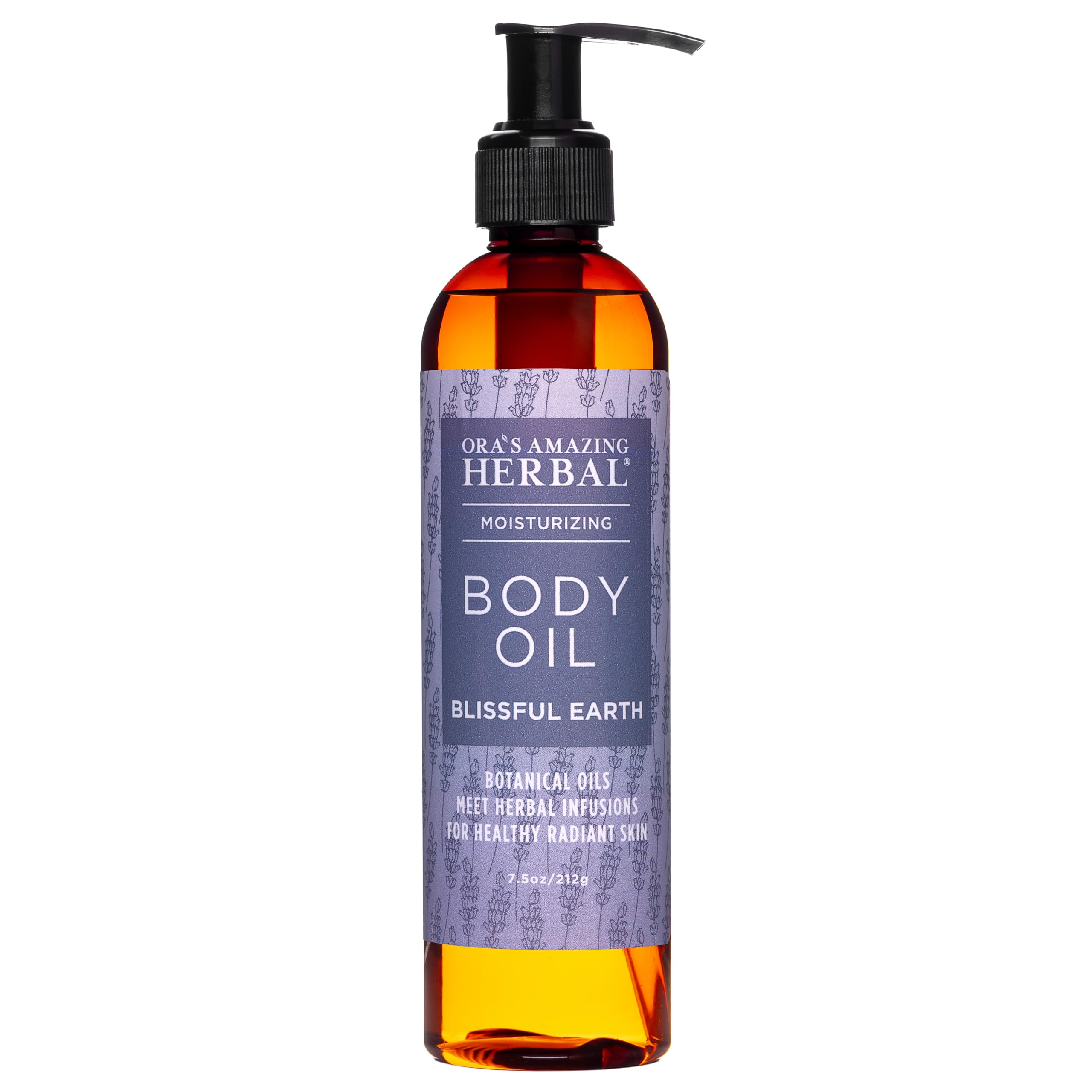 Lavender Bath Oil, Herbal Infused Moisturizing Body Oil for Women with Organic Jojoba Calendula Thyme Vetiver for Relaxation & D