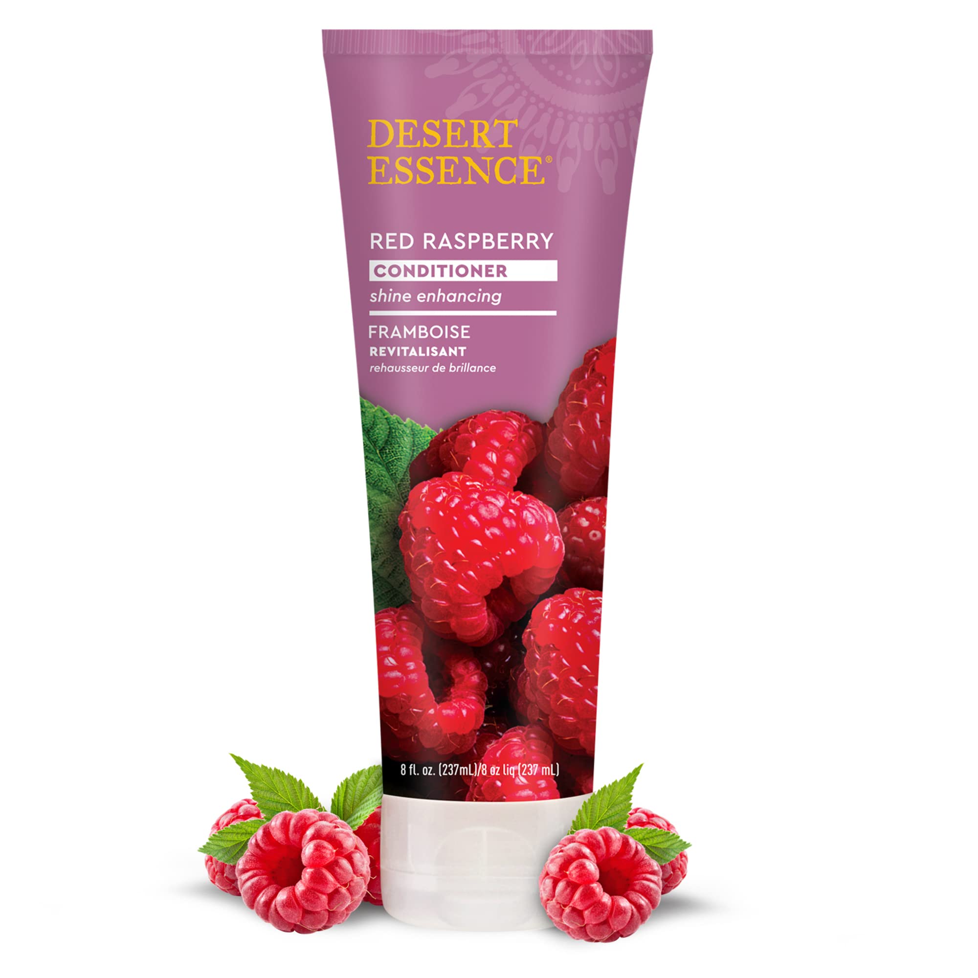 Desert Essence Red Raspberry Conditioner - 8 Fl Ounce - Shine Enhancing - Vitamin A & C - Smooth & Silky - Strengthing - Shea Bu