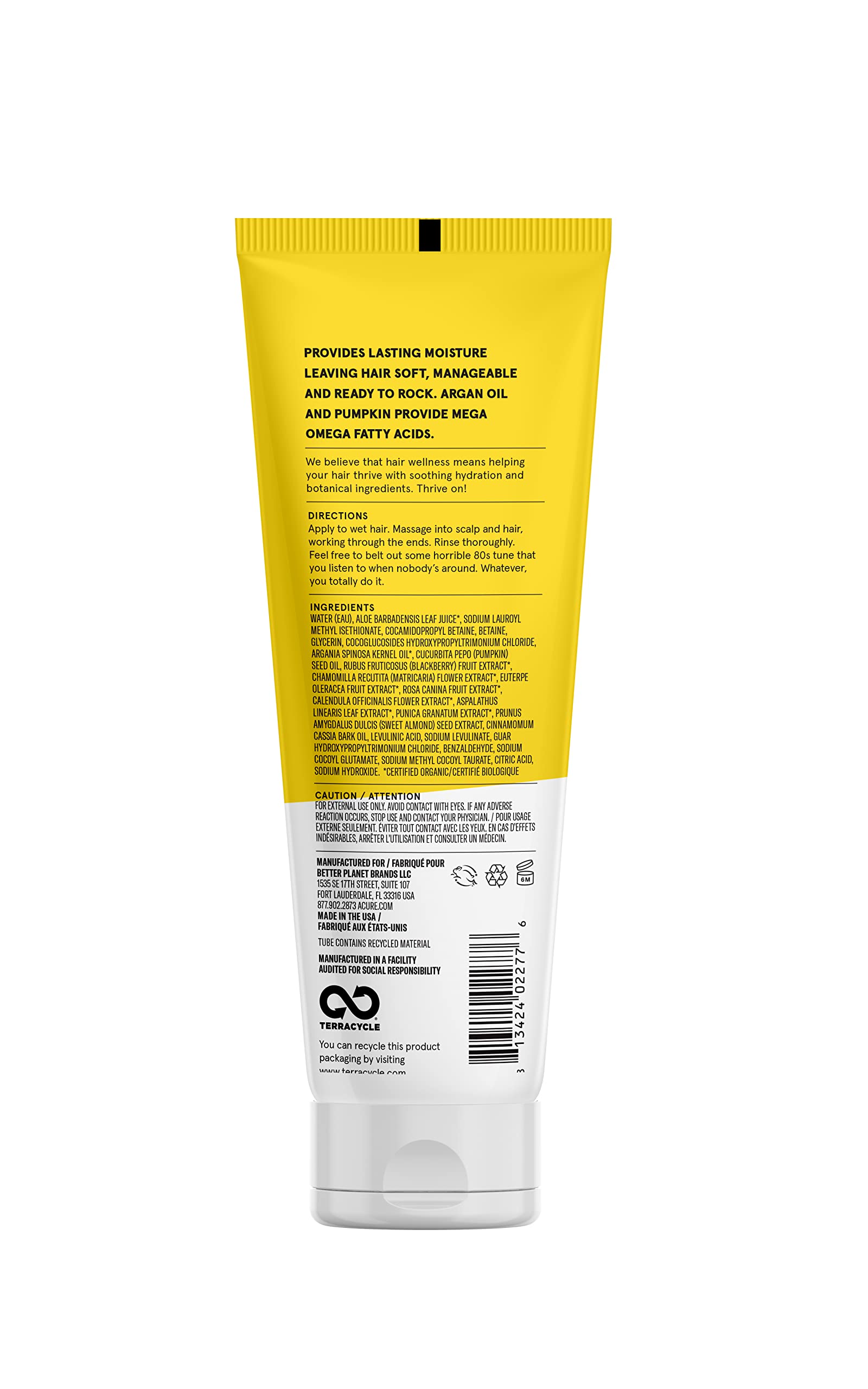 Ultra Hydrating Shampoo & Conditioner Duo - 100% Vegan - With Argan Oil & Pumpkin - Ultra Moisturizing - 8 Fl Oz (Pack Of 2)