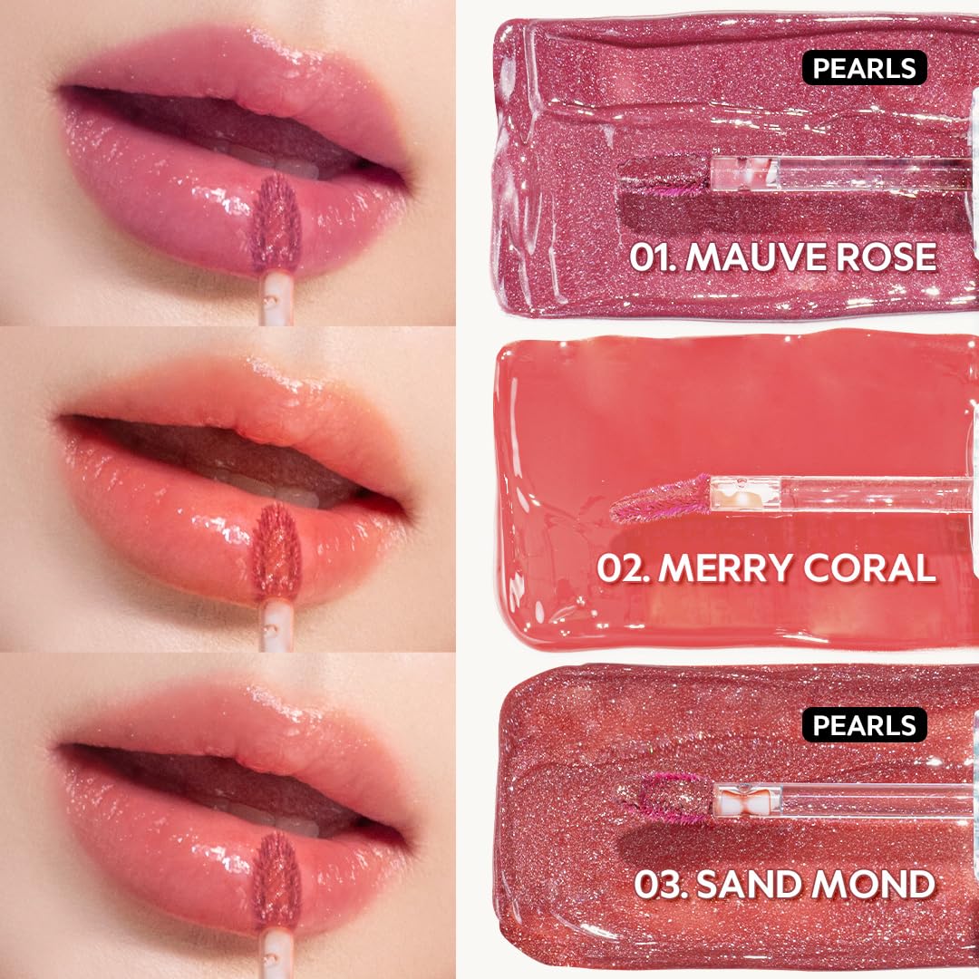 TIRTIR Waterism Tinted Lip Gloss #03 Sand Mond, 0.14 Fl Oz - Kiss Ready Lipgloss, 12H Long Lasting Non Sticky Natural Tinted Glo