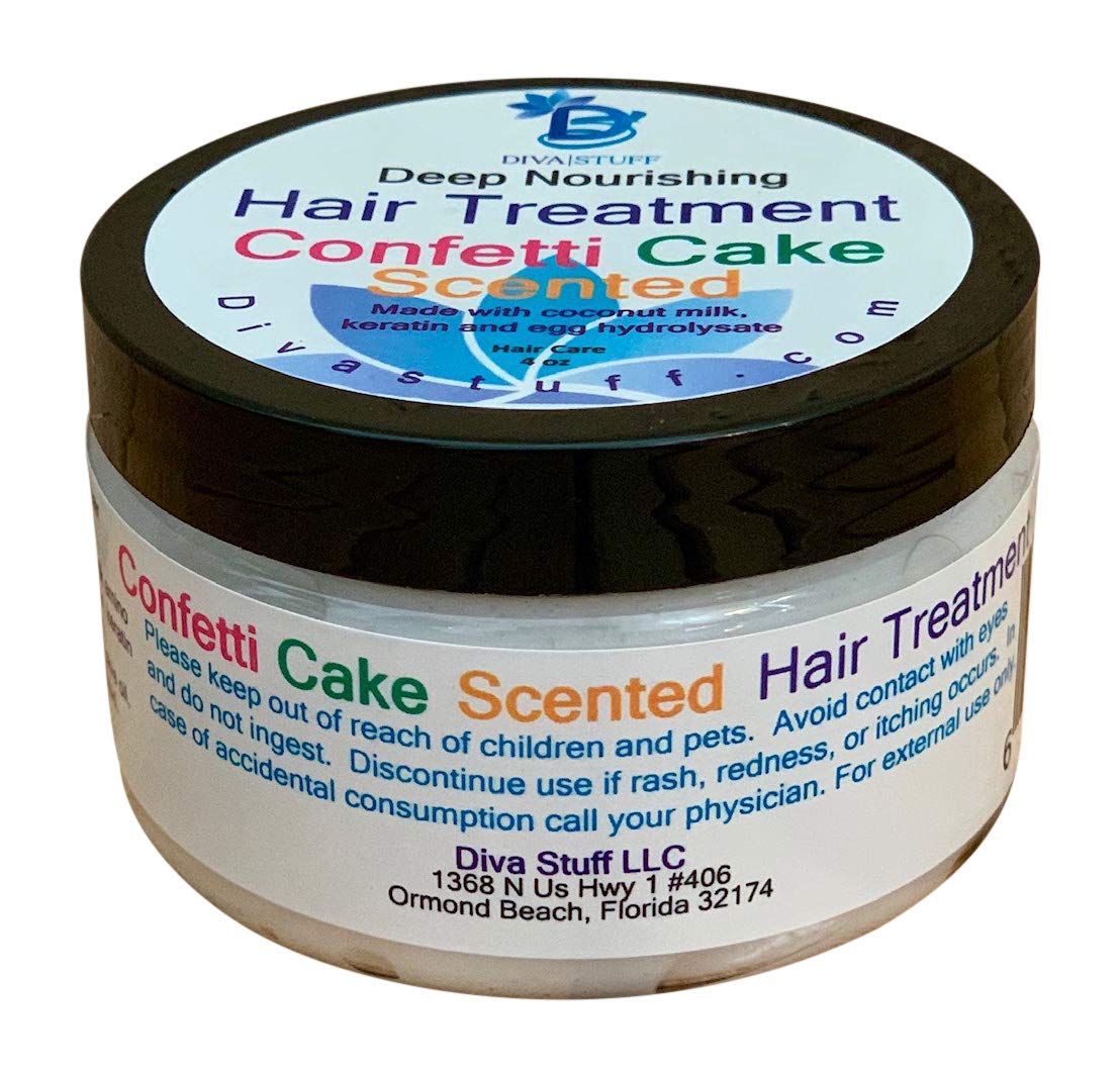 Confetti Cake Scented Hair Treatment With Coconut Milk, Keratin and Egg Hydrolysate, 4oz