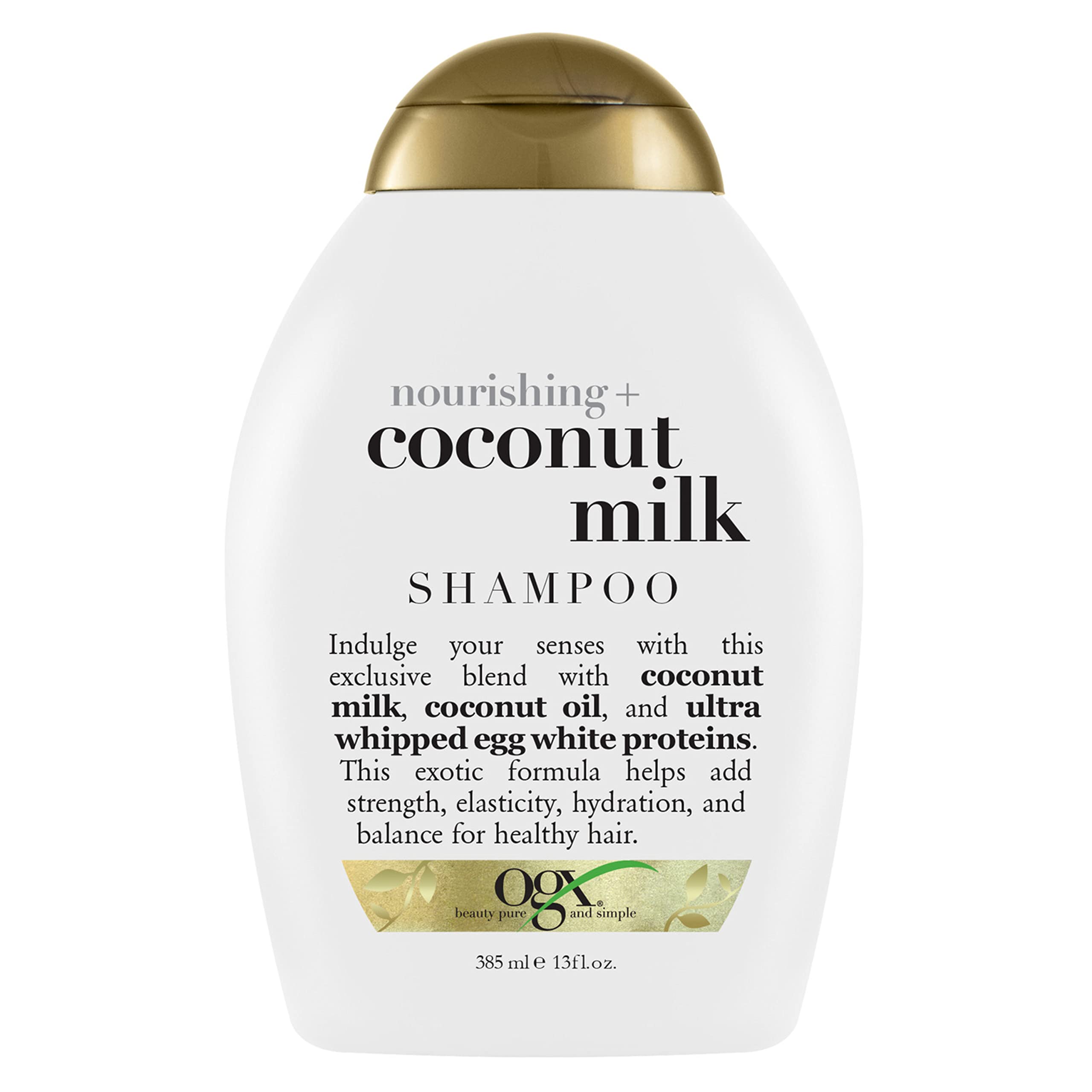 OgX Nourishing + coconut Milk Moisturizing Shampoo for Strong & Healthy Hair, with coconut Milk, coconut Oil & Egg White Protein