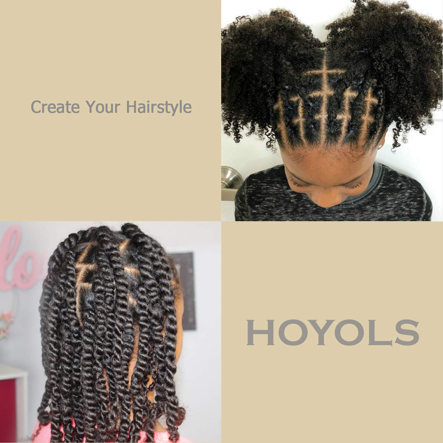 3/4 Inches Black Hair Rubber Bands for Hair Ties Small Elastics Bands Large Hair Braiding Ponytail Holders for Baby Toddler Girl