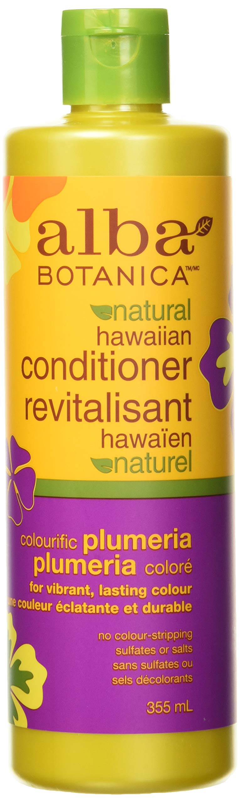 Alba Botanica Colorific Conditioner, Plumeria, 12 Oz, Nourishing Formula for Vibrant Hair