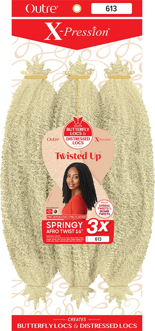 [3Pack Deal] Outre X-Pression - Twisted Up - Springy Afro Twist 16'' 3X 3 Packs (613)