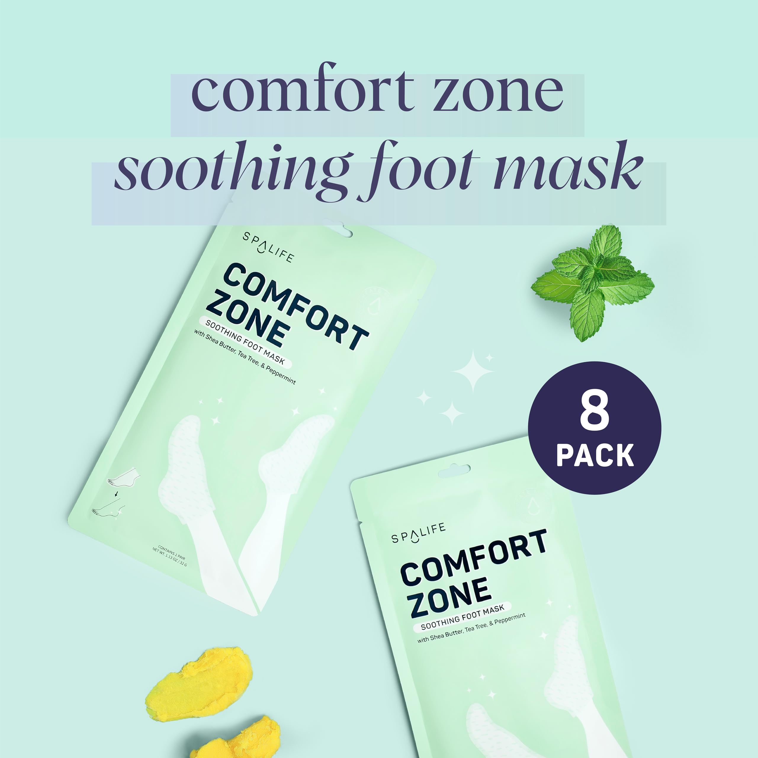 Spalife Beauty Comfort Zone Soothing Foot Masks - Hydrating And Moisturizing Foot Socks - Hydrating Foot Mask - Soothes Rough, C