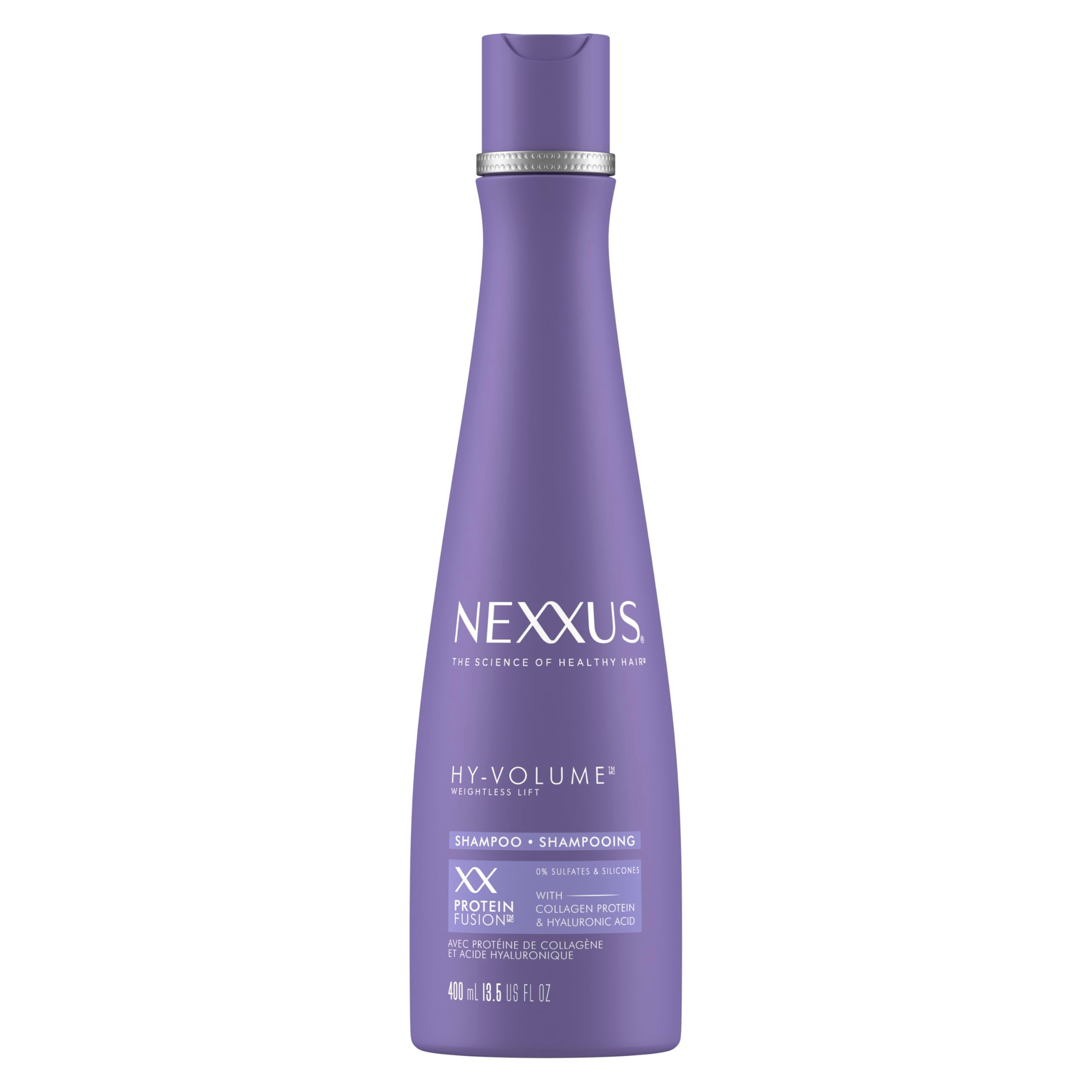 Nexxus HY-VOLUME Weightless Lift Shampoo PROTEIN FUSION with Collagen Protein & Hyaluronic Acid For Flat & Limp Hair for 48 Hour