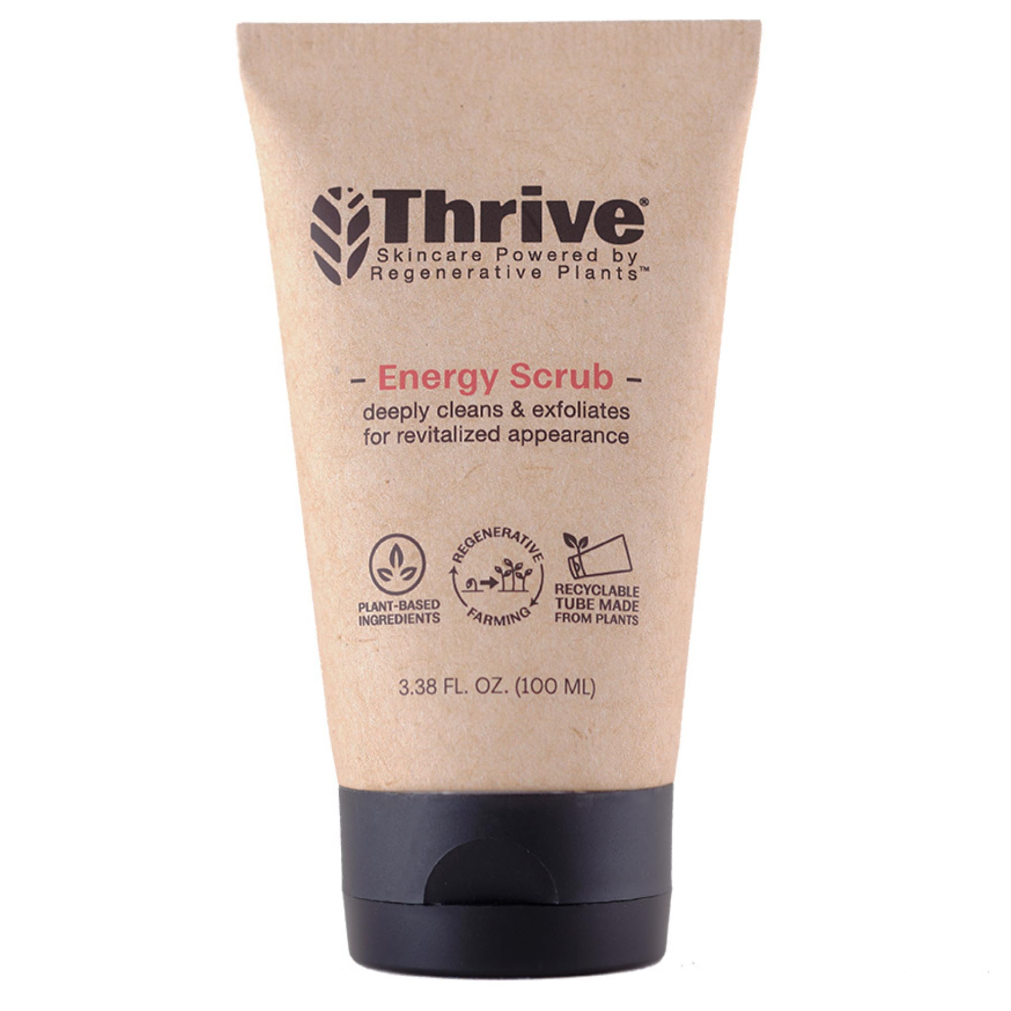 Thrive Natural Care Face Scrub - Gentle Exfoliating Face Wash Provides Deep Cleanse, Improves Skin Texture, Unclogs Pores - Vega