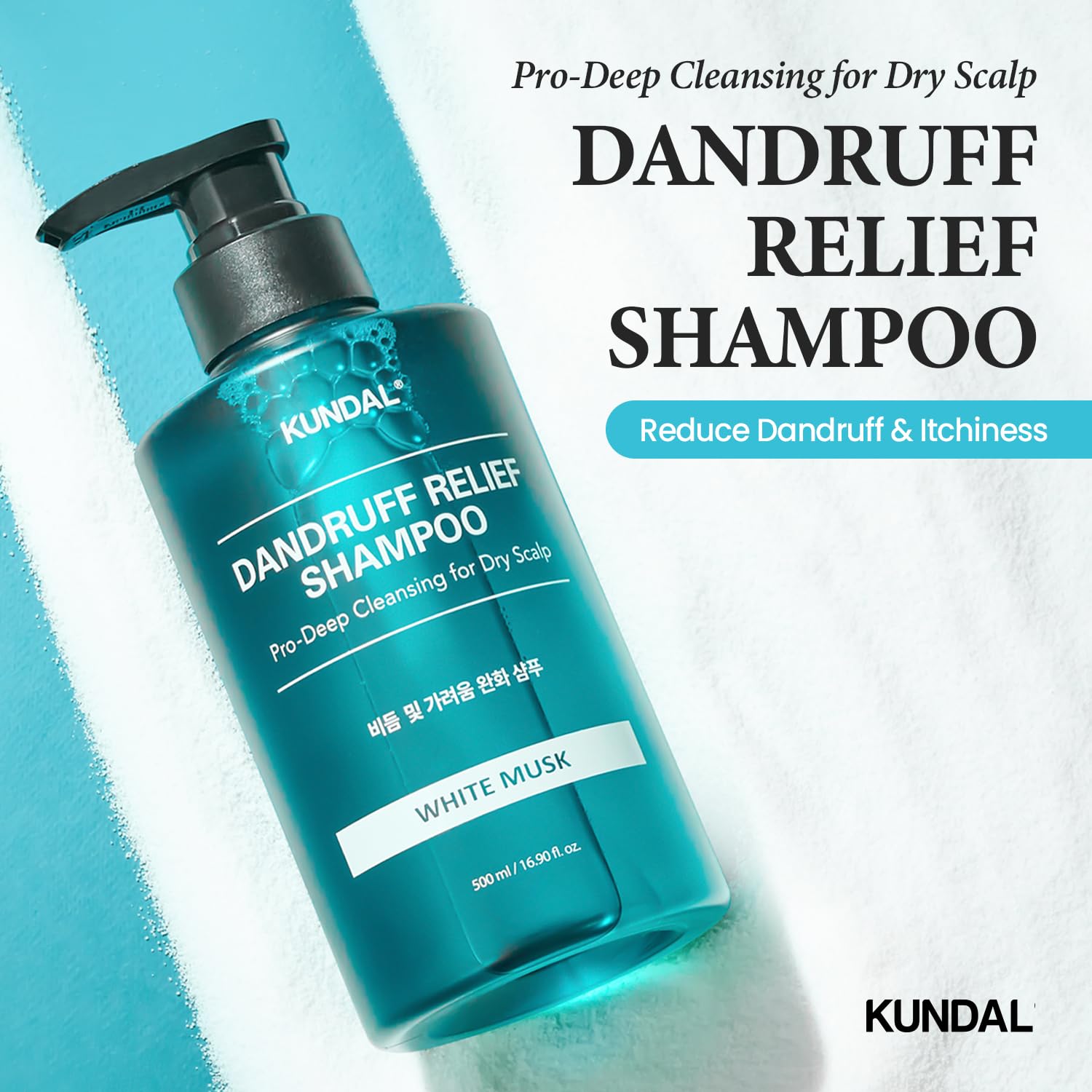 Kundal Pro Care Deep Cleansing Head Shower Hair Shampoo [White Musk] Reduce Flakes, Relieves Itchiness & Scalp Irritation, Scalp
