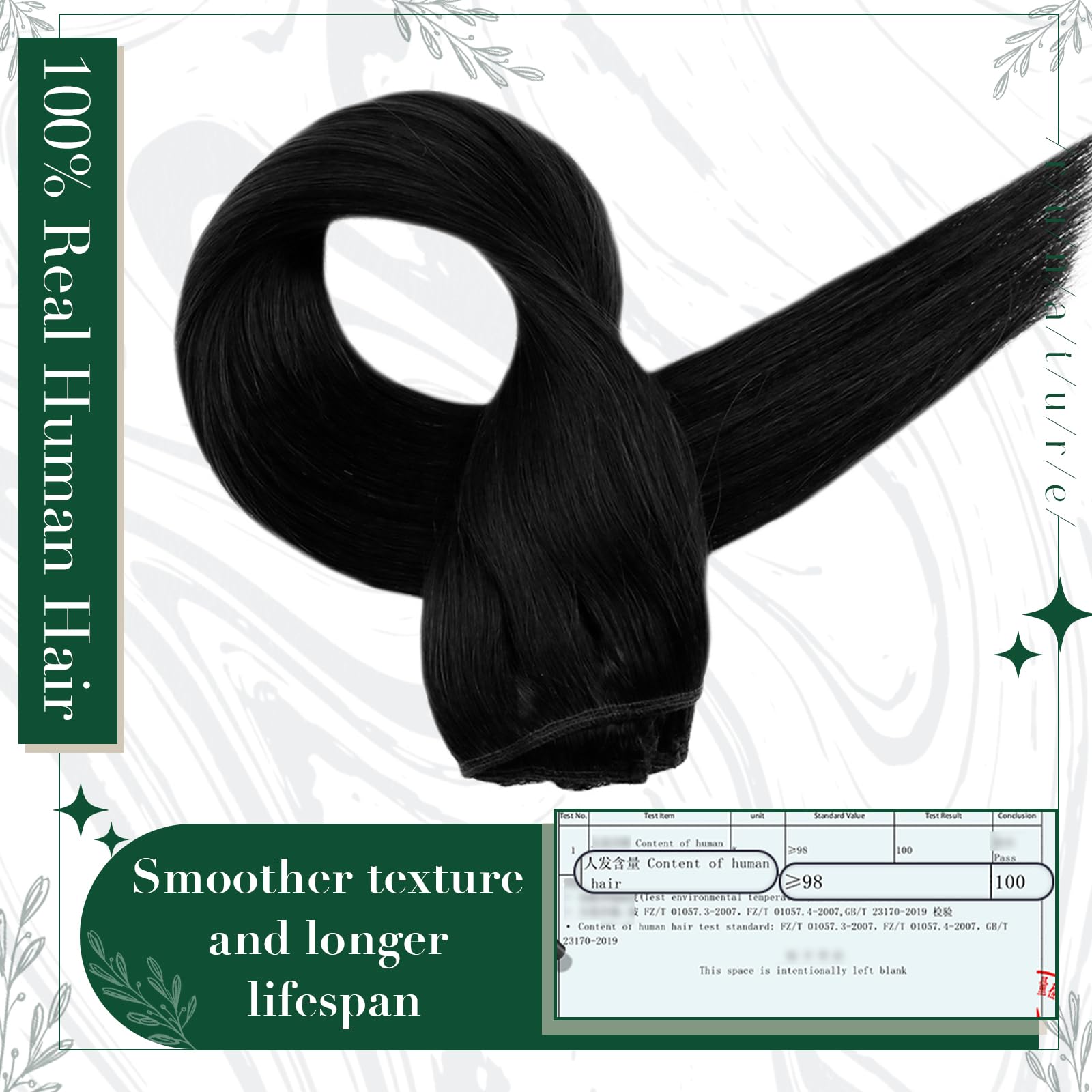 Ruanture Black Hair Extensions Clip In Real Hair 12 Inch Off Black Clip Ins Real Human Hair Black Women Silky Straight Clip In H