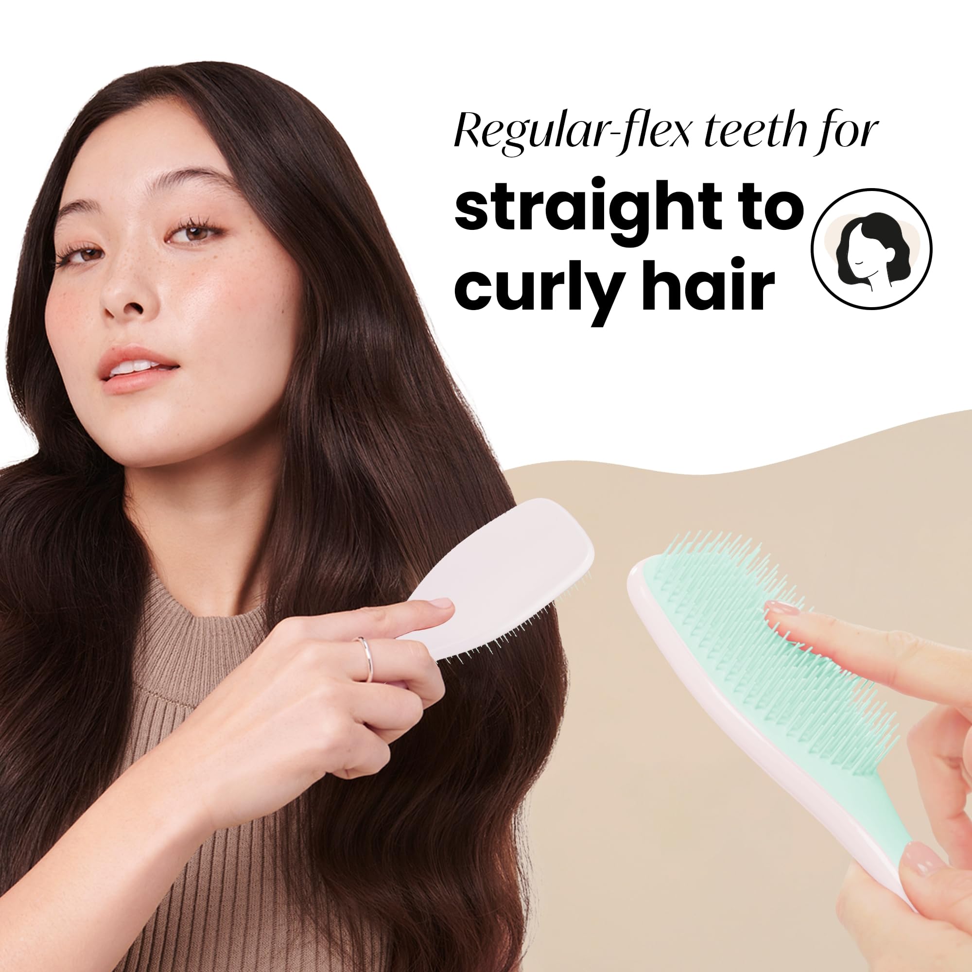 Tangle Teezer The Ultimate Detangling Brush, Dry And Wet Hair Brush Detangler For All Hair Types, Baby Pink & Mint