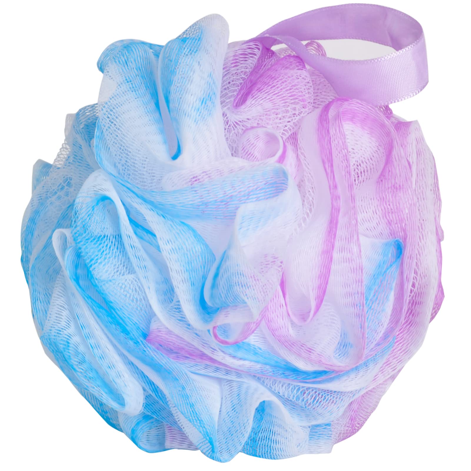 Urbanstrive Shower Bath Sponge Xl 75G Soft Shower Loofahs Balls For Body Wash Men Women Bathroom Accessories, 1 Pack, Blue-Purpl