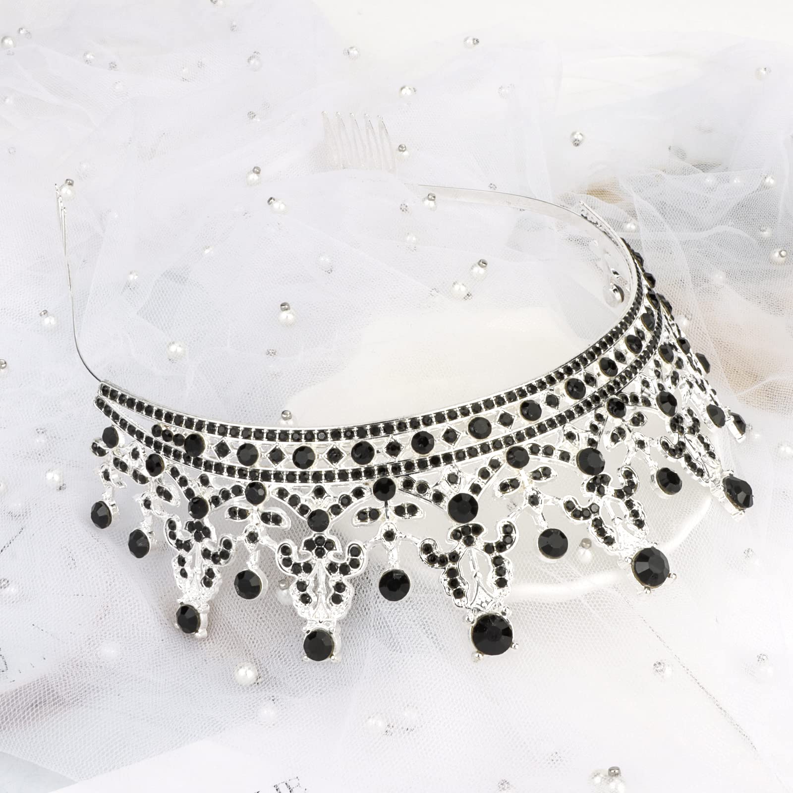 Cocide Black Tiaras For Women Crowns For Women Tiaras And Crowns For Women Queen Crown Princess Tiara For Girls Rhinestones Part