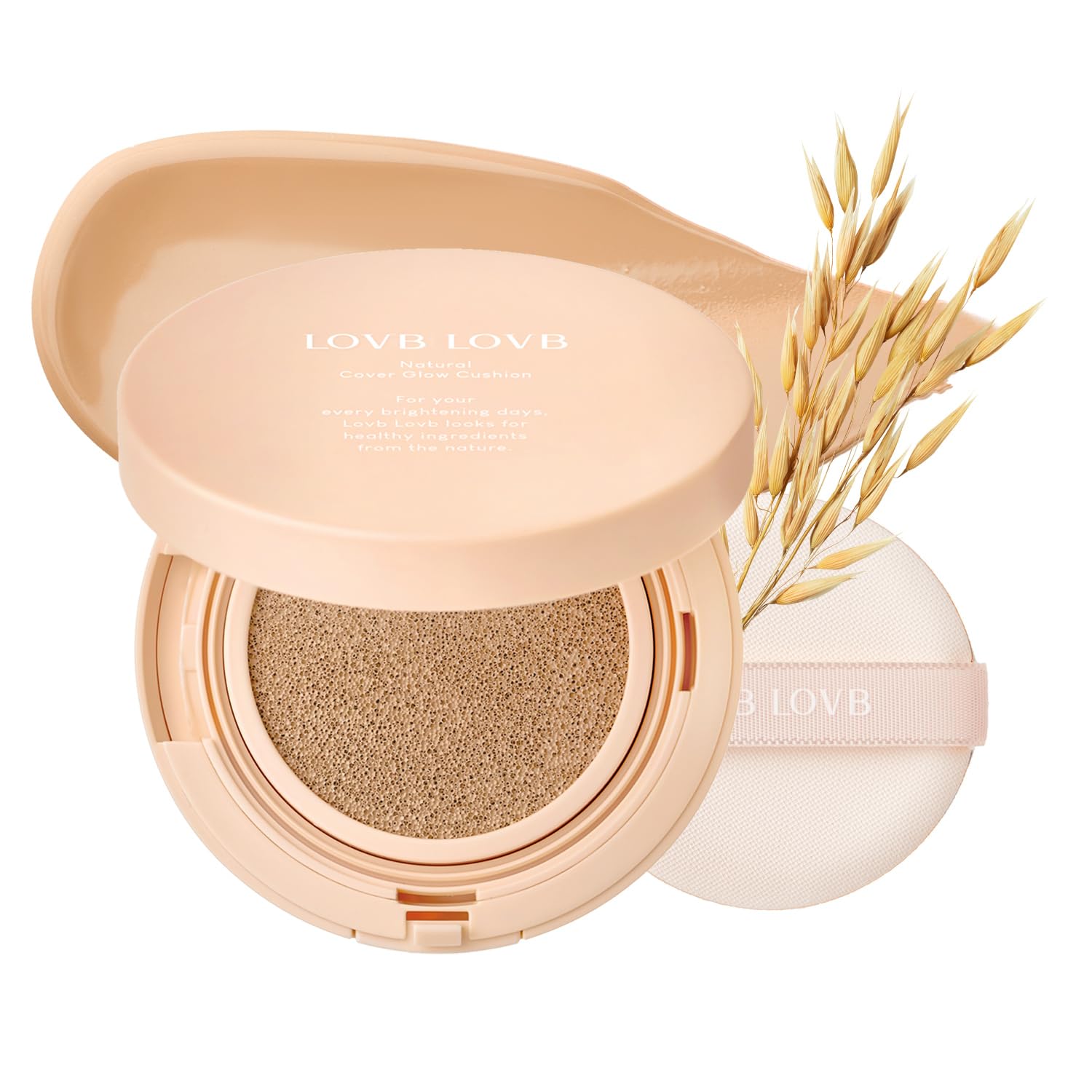 Lovb Lovb Natural Cover Glow Cushion Foundation | Korean Foundation Makeup | Long-Lasting Buildable Coverage | Lightweight And M