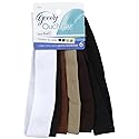 Goody Ouchless Thin Nylon Headwraps - 6 Pack, Assorted Colors - Super Soft, Stretchy & Strong for a Comfortable Fit - for All Ha