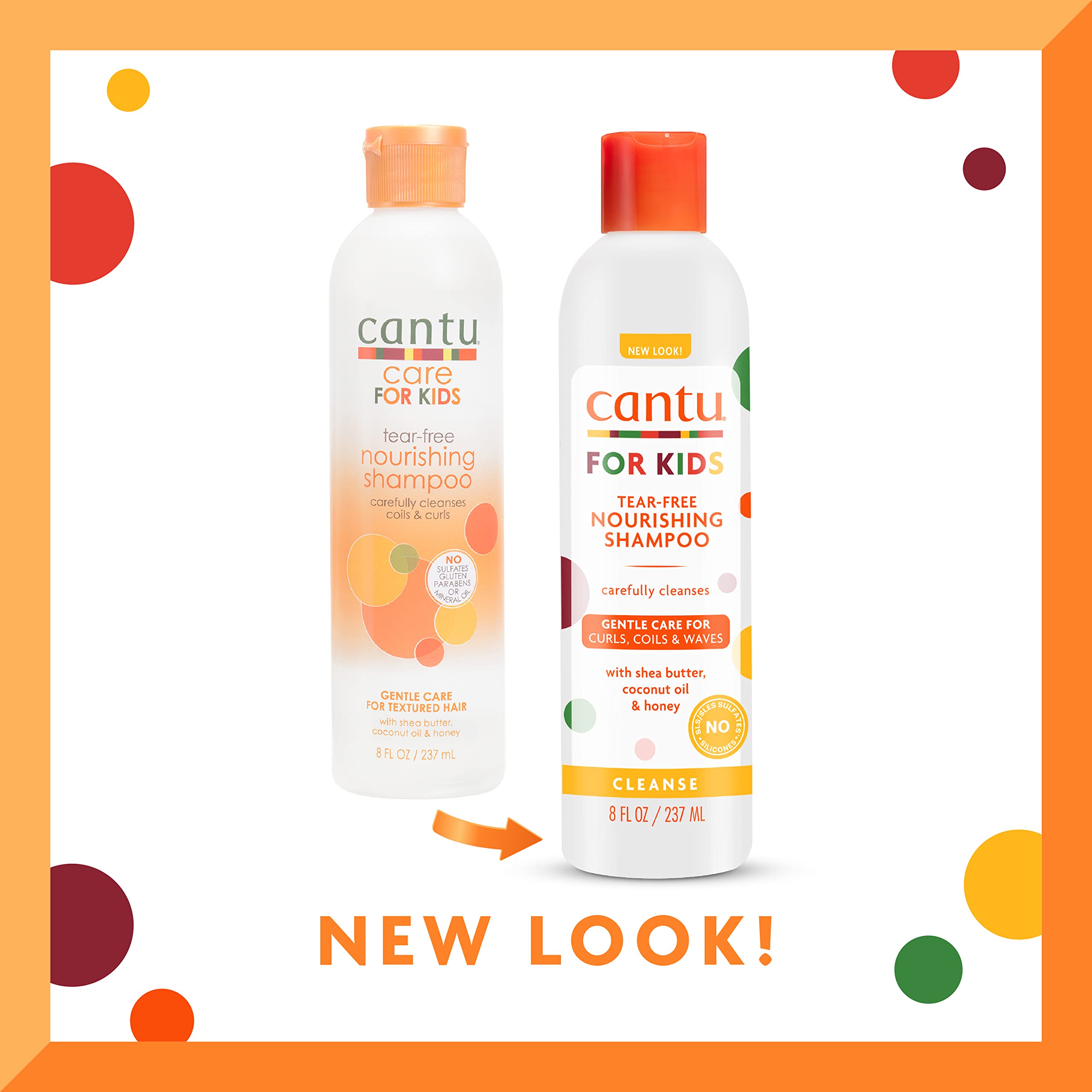 Cantu Care For Kids Tear-Free Nourishing Shampoo With Shea Butter, 8 Fl Oz (Pack Of 3)