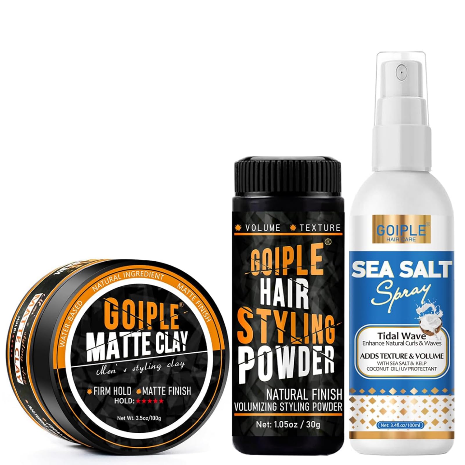 Matte Clay Firm Hold Hair Clay For Men Water Based & Hair Styling Powder For Natural Finish Volumizing & Texturizing Hair Powder