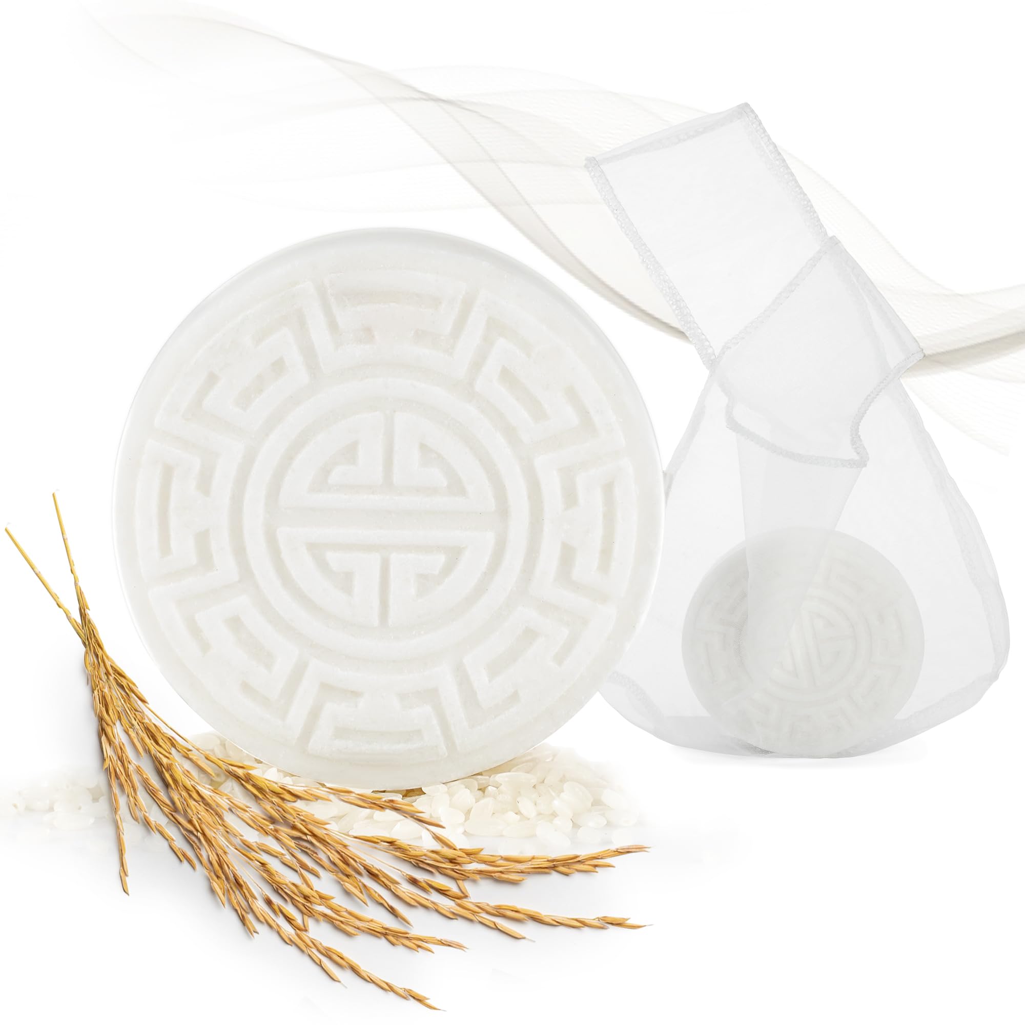 Leafinty Rice Water Shampoo Bar - 2 In 1 Fermented Rice Water Solid Shampoo And Conditioner For Hair Growth And Moisturizing - V