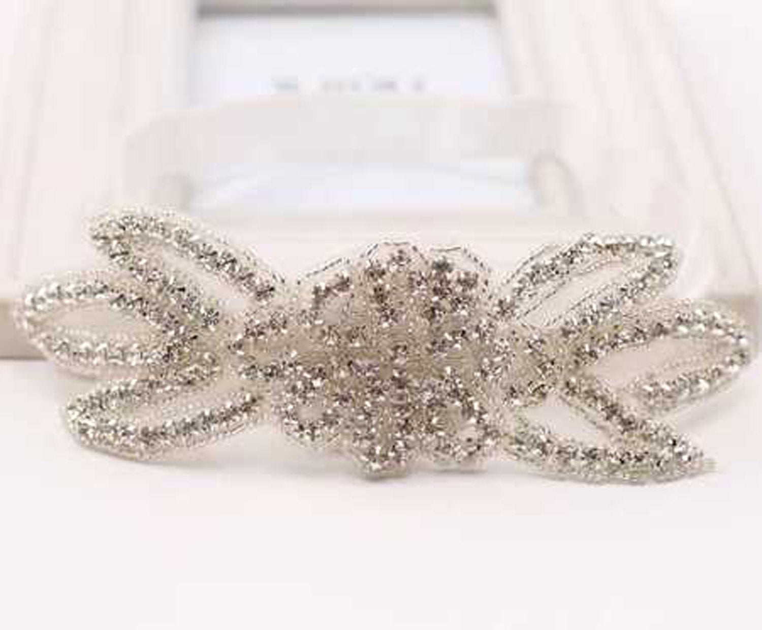 fxmimior Head Piece Flower Girl Wedding Crystal Rhinestones Headband Hair Accessories Headwear (1)