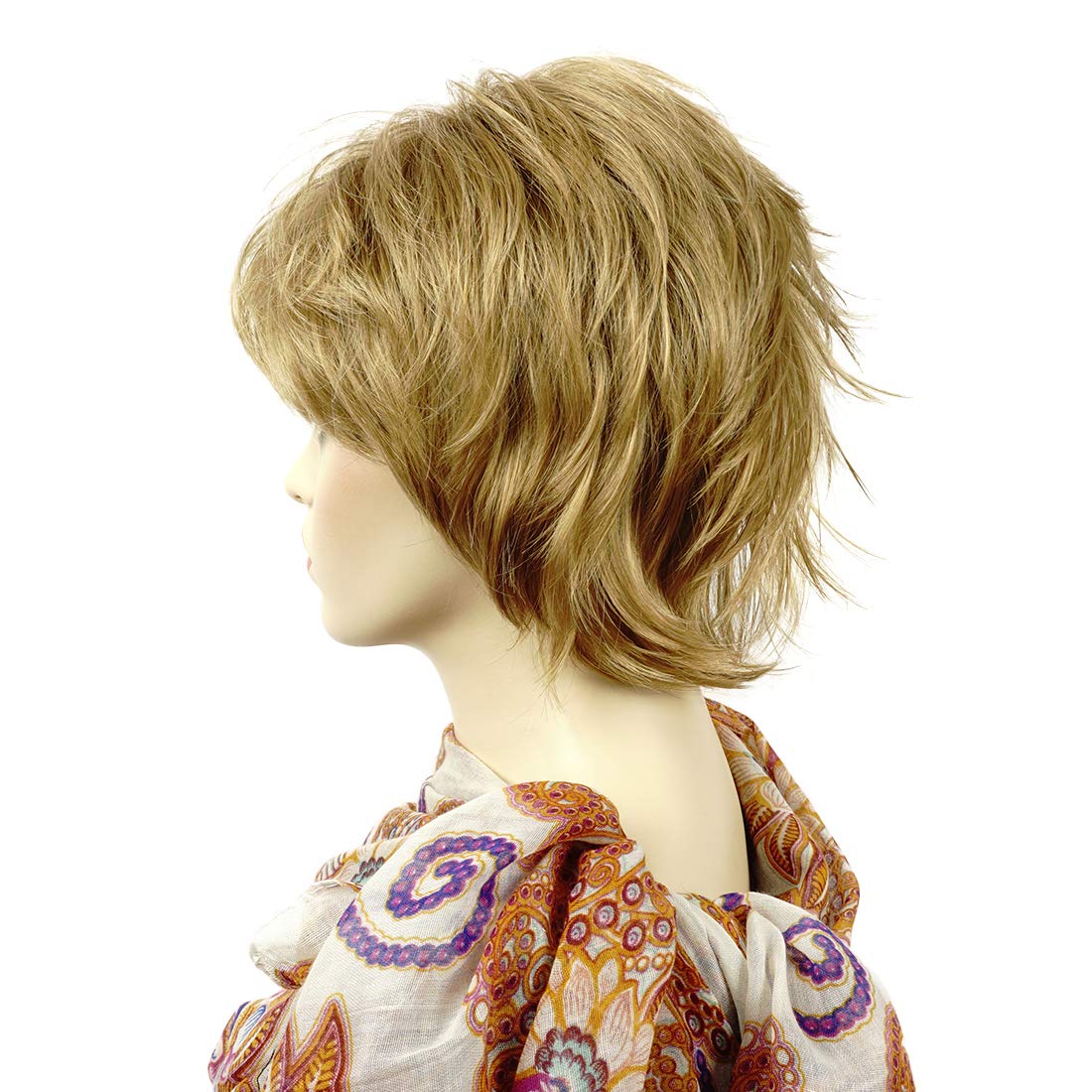 Lydell Short Layered Shaggy Full Synthetic Wigs (Light Stawberry Blonde)