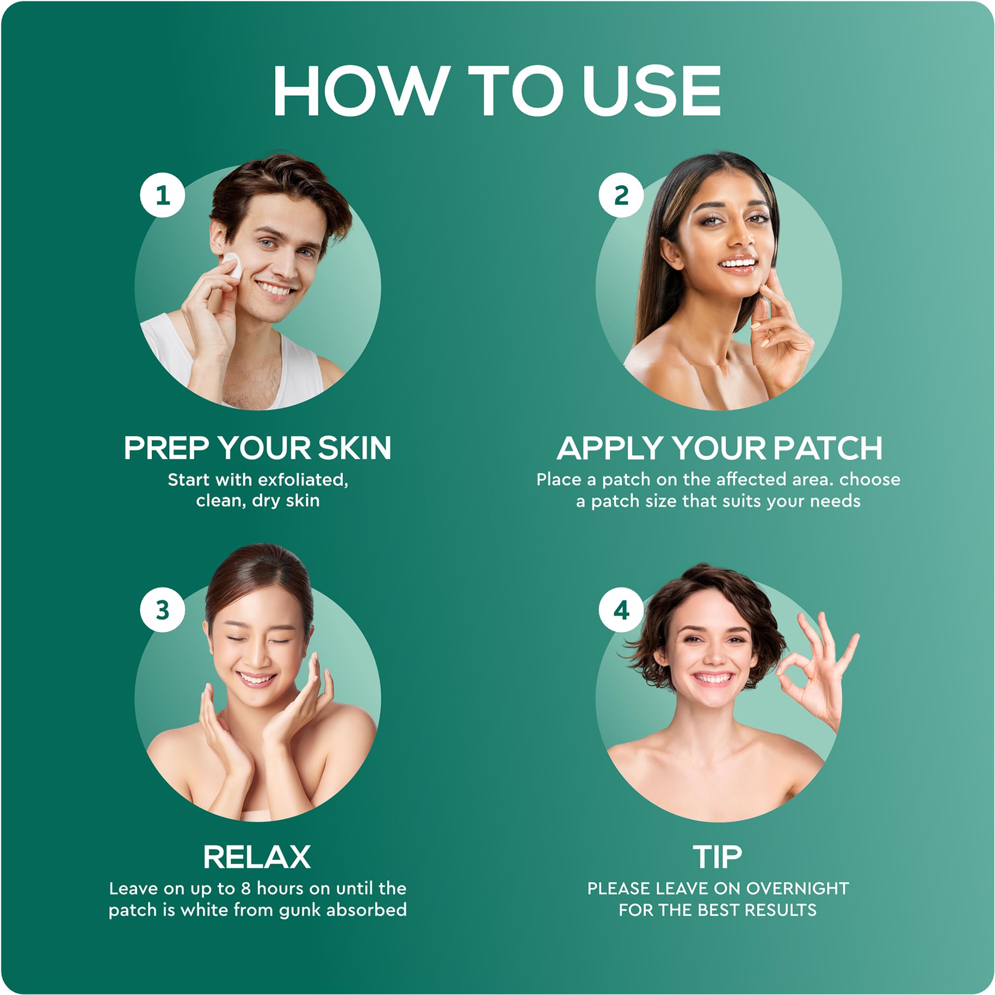 LivaClean 192 CT (4 PK) Pimple Patches, Acne Patches, Pimple Patches for Face, Zit Patches, Hydrocolloid Acne Patches, Blemish P