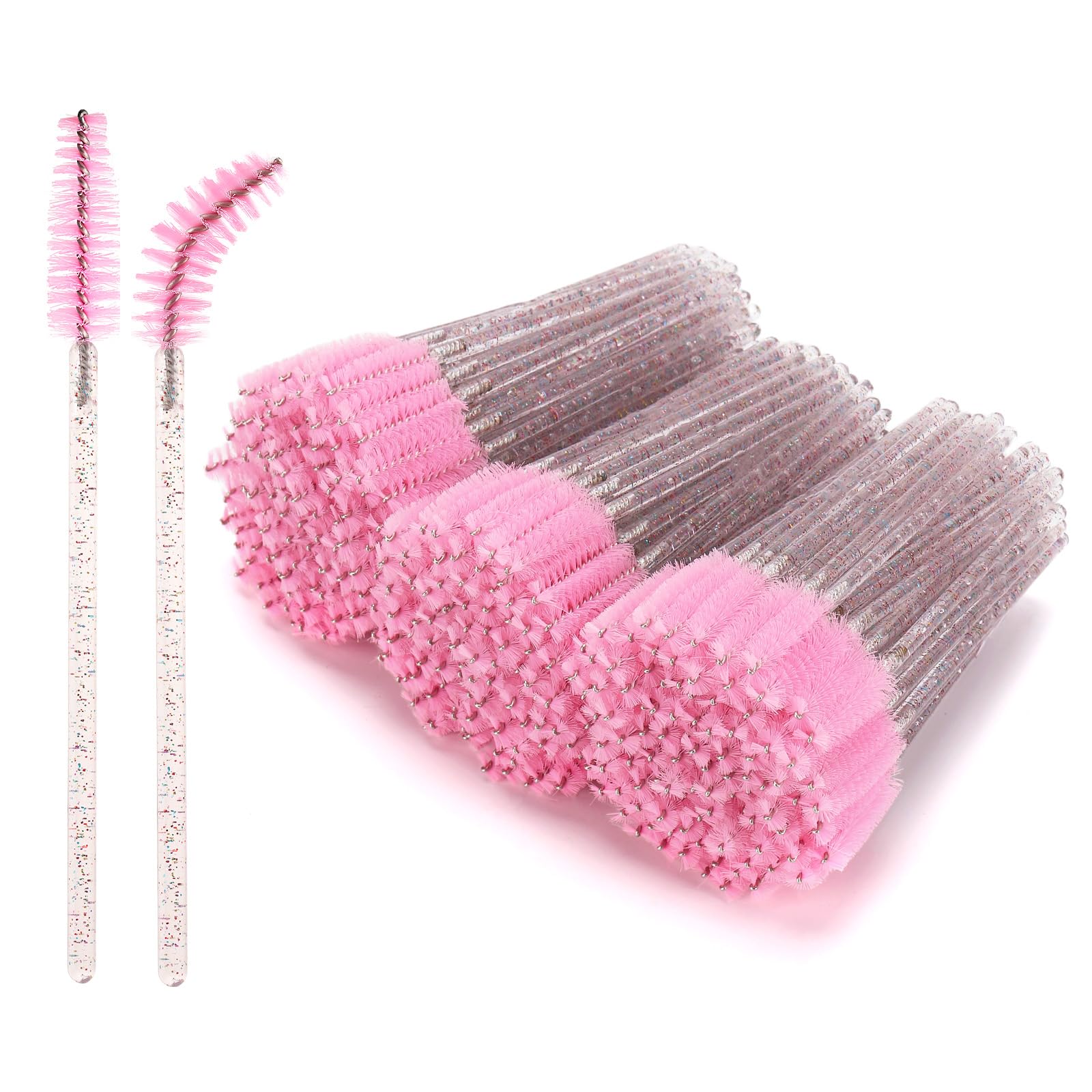 Tbestmax 300Pcs Disposable Eyelash Brush, Mascara Wands Makeup Brushes Applicators Kits for Eyelash Extensions and Eyebrow  Col