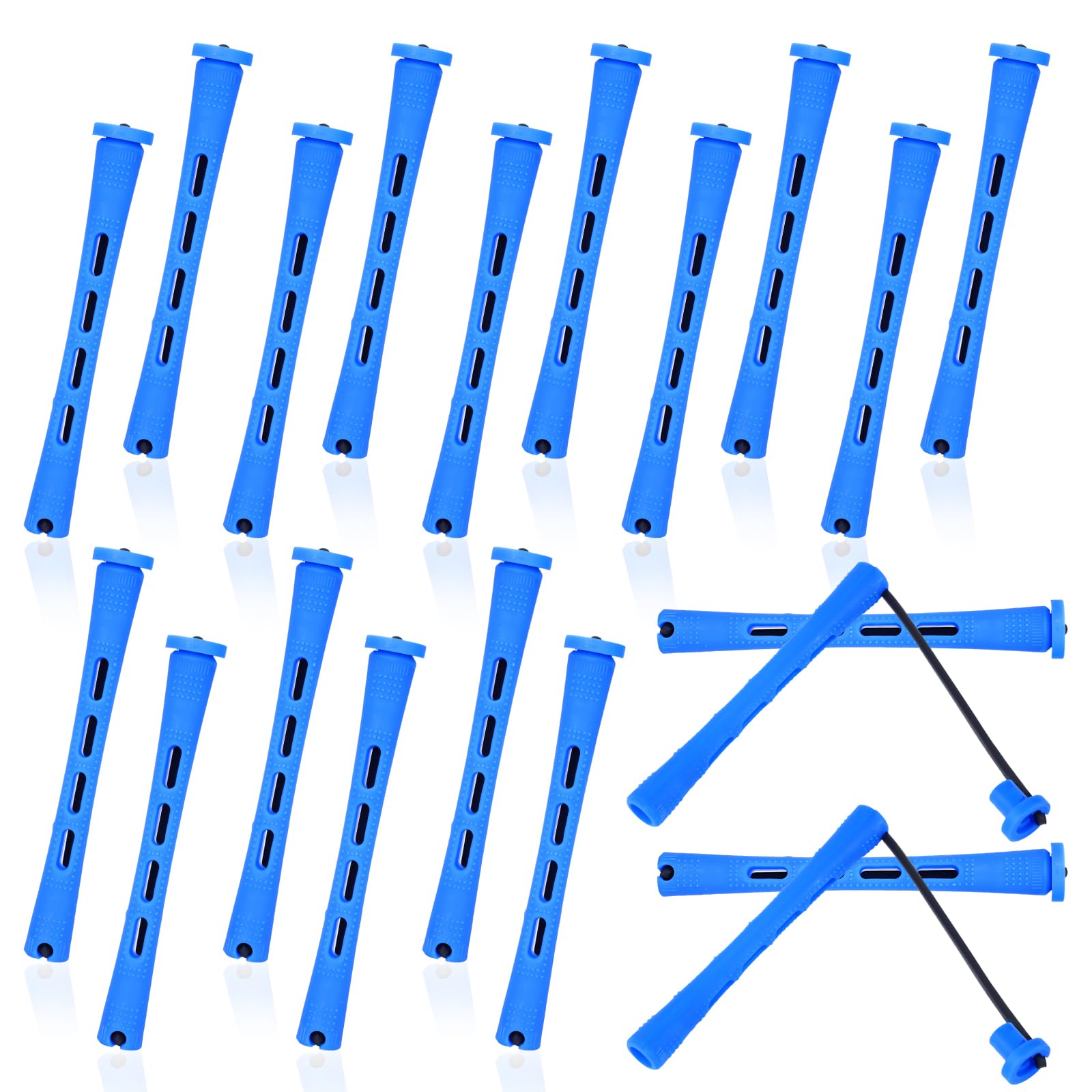 MBAIYO 20 Pcs Perm Rods for Short Hair, Plastic Perming Rods Medium Curling Rod Cold Wave Heatless Curling Rollers Cold Wave Per