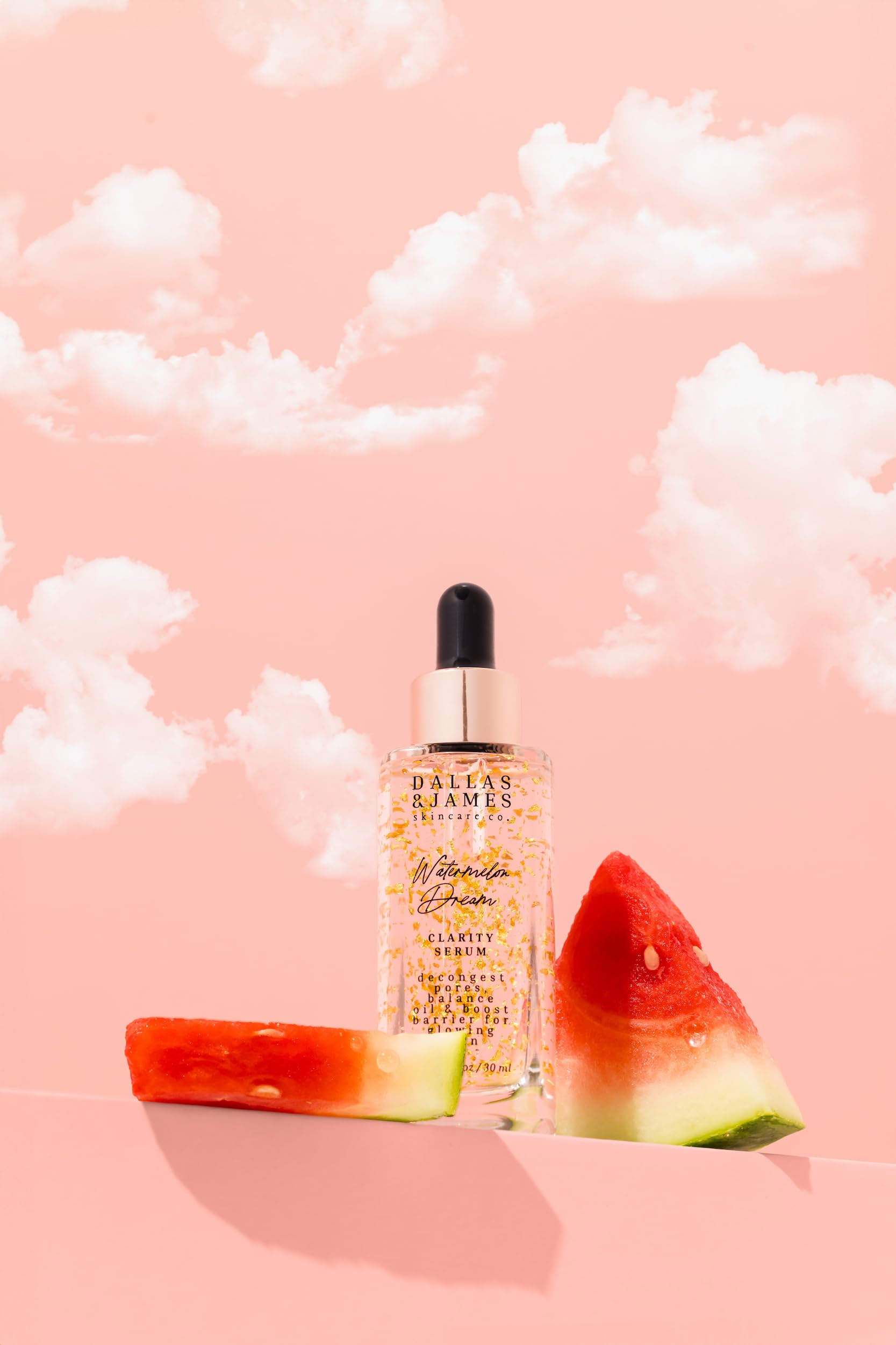 Dallas & James Skincare Co. Watermelon Dream Clarity Serum - With Cloudberry - Hydrate & Clear Clogged Pores With Salicylic Acid