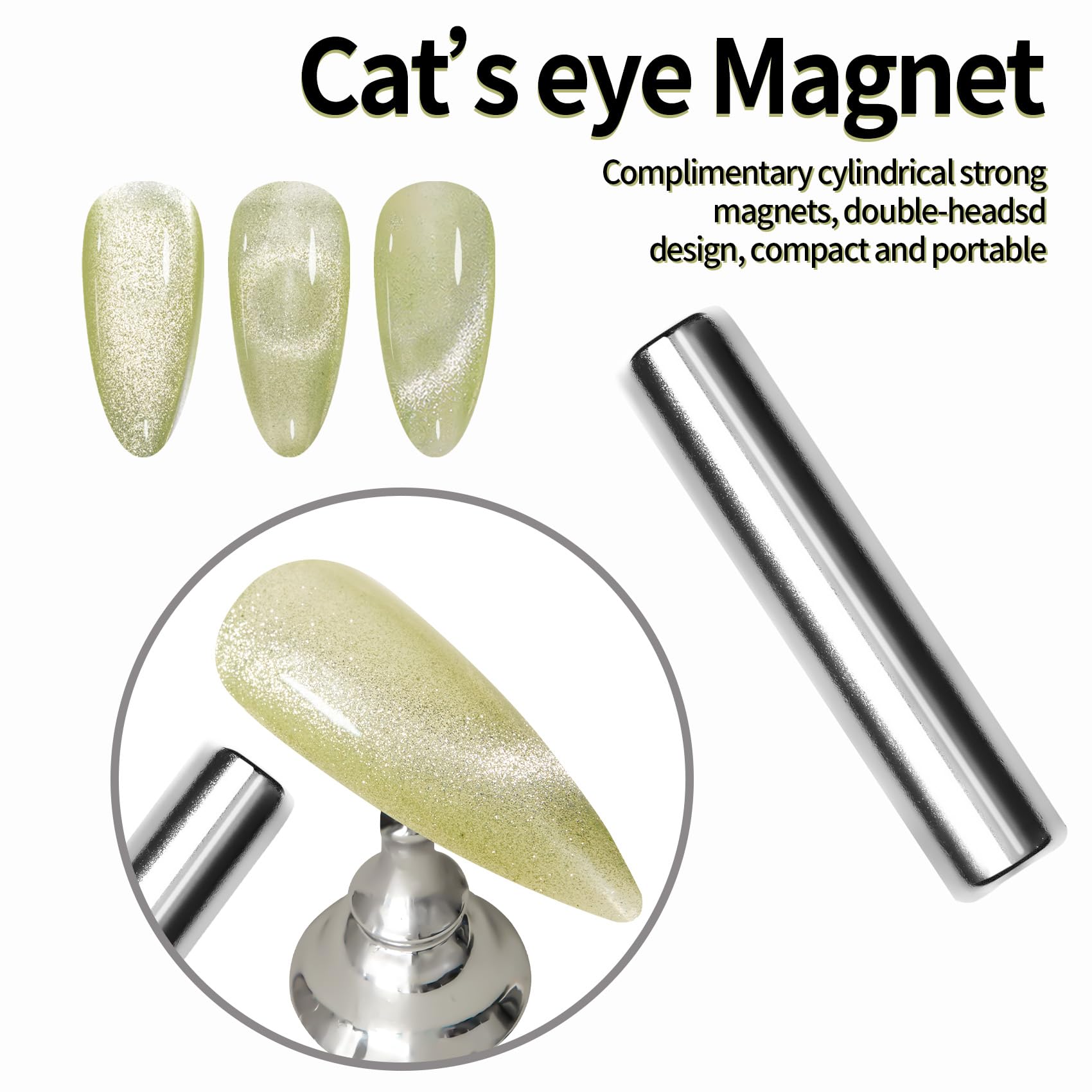 Maychao 15Ml Clear Cat Eye Gel Nail Polish 1Pc Silk Clear Cat Eye Gel Polish With Magnet Soak Off Holographic Magnetic Nail Poli