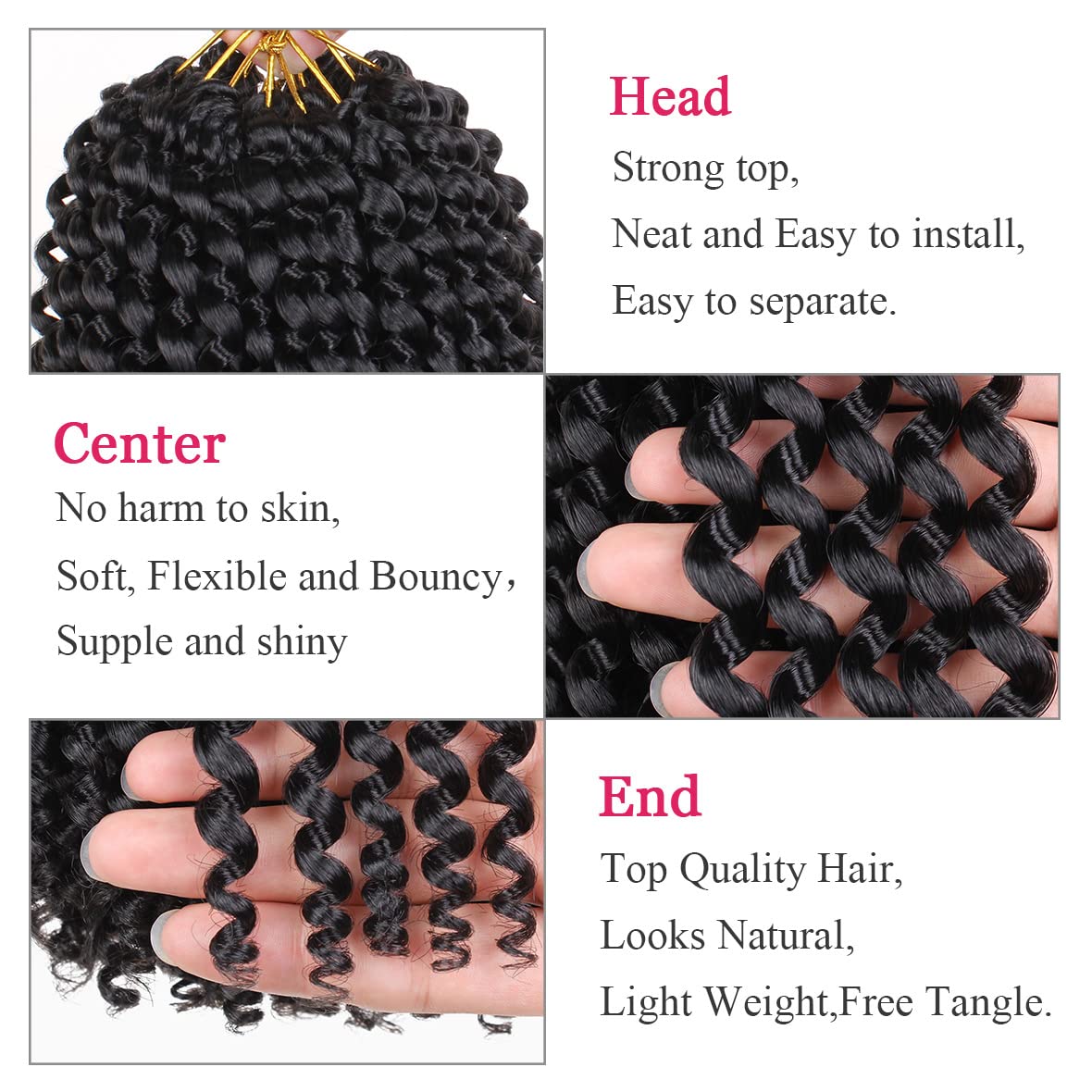 Leeven 12 Inch Water Wave Crochet Hair For Passion Twists 7 Packs Short Bob Passion Twist Hair For Butterfly Locs Natural Black