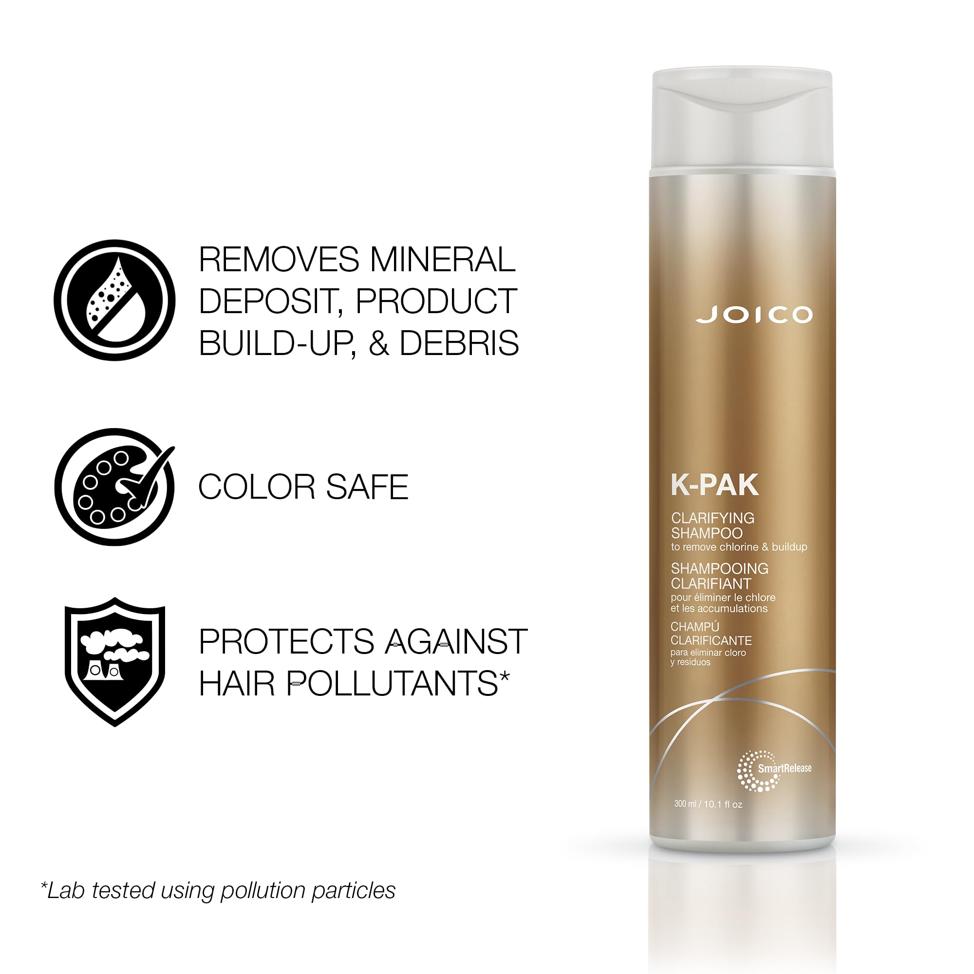 Joico K-PAK Daily Clarifying Shampoo to Remove Chlorine & Buildup | For Damaged Hair | Repair & Prevent Breakage | Boost Shine |