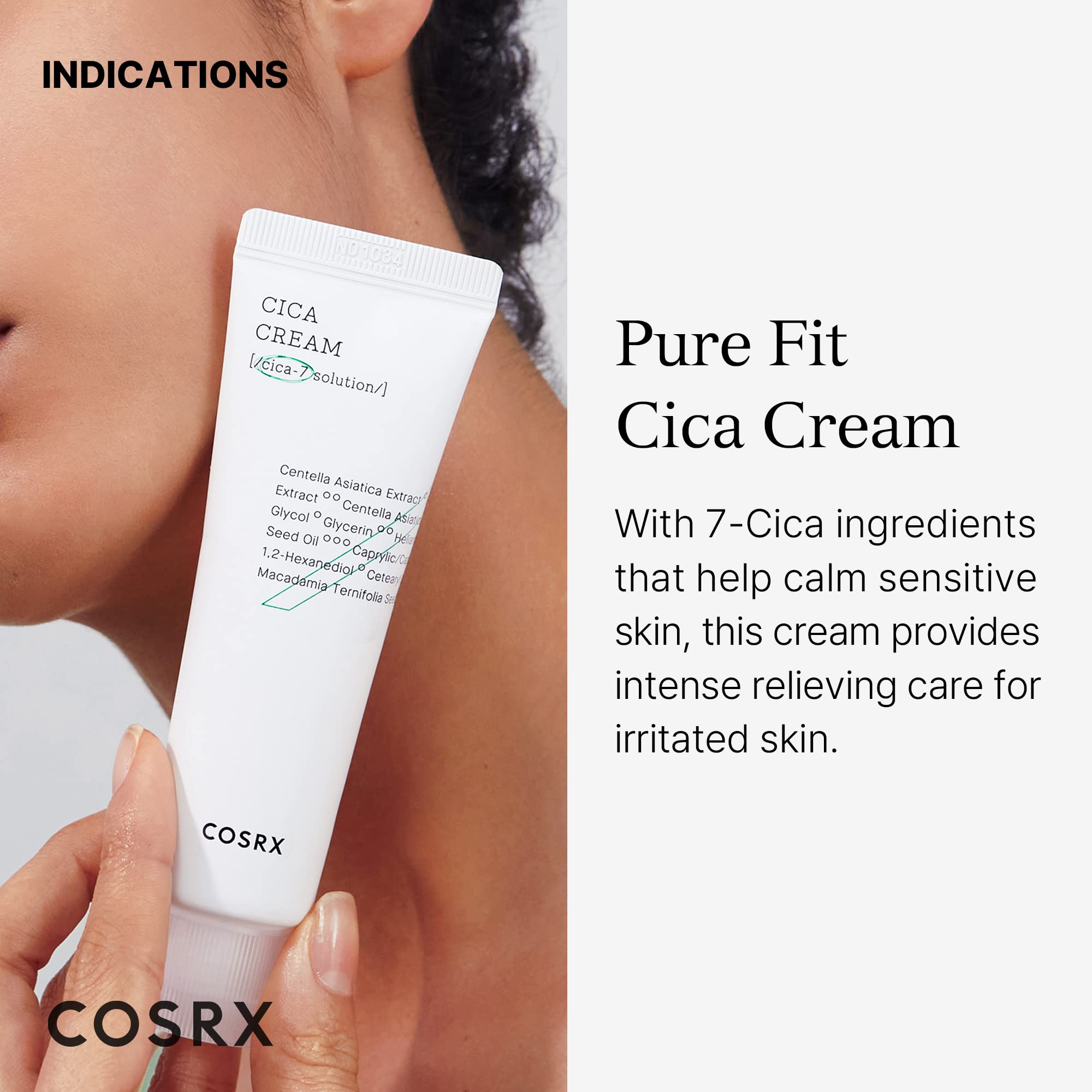 Cosrx Pure Fit Cica Cream, 50Ml / 1.69 Fl.Oz | Centella Moisturizer