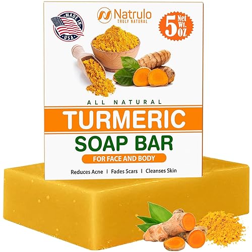 Natural Turmeric Soap Bar For Face & Body - Turmeric Skin Brightening Soap For Dark Spots, Intimate Areas, Underarms - Turmeric