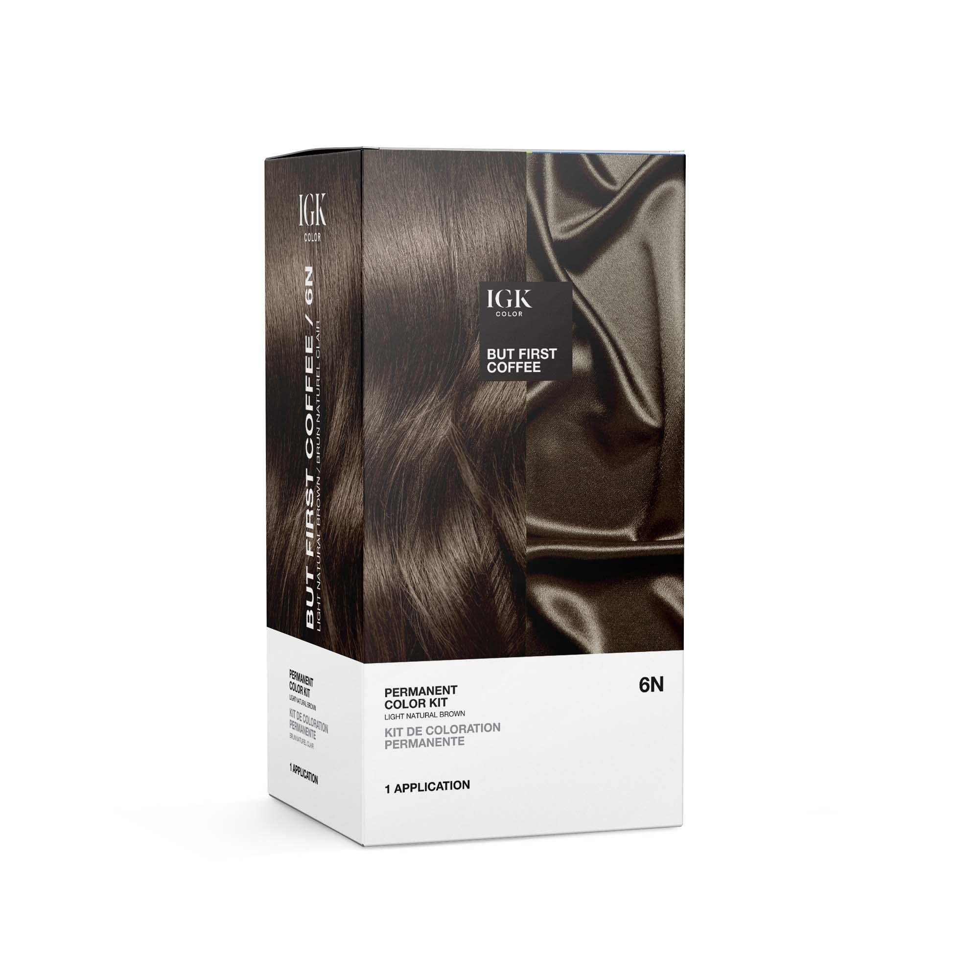 IGK Permanent Color Kit - Light Natural Brown - 1 Count (Pack of 1)