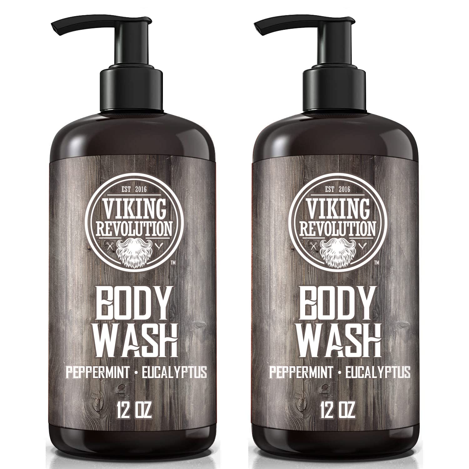 Viking Revolution Men'S Body Wash - Eucalyptus Peppermint Body Wash For Men - Mens Natural Body Wash With Vitamin E And Rosemary