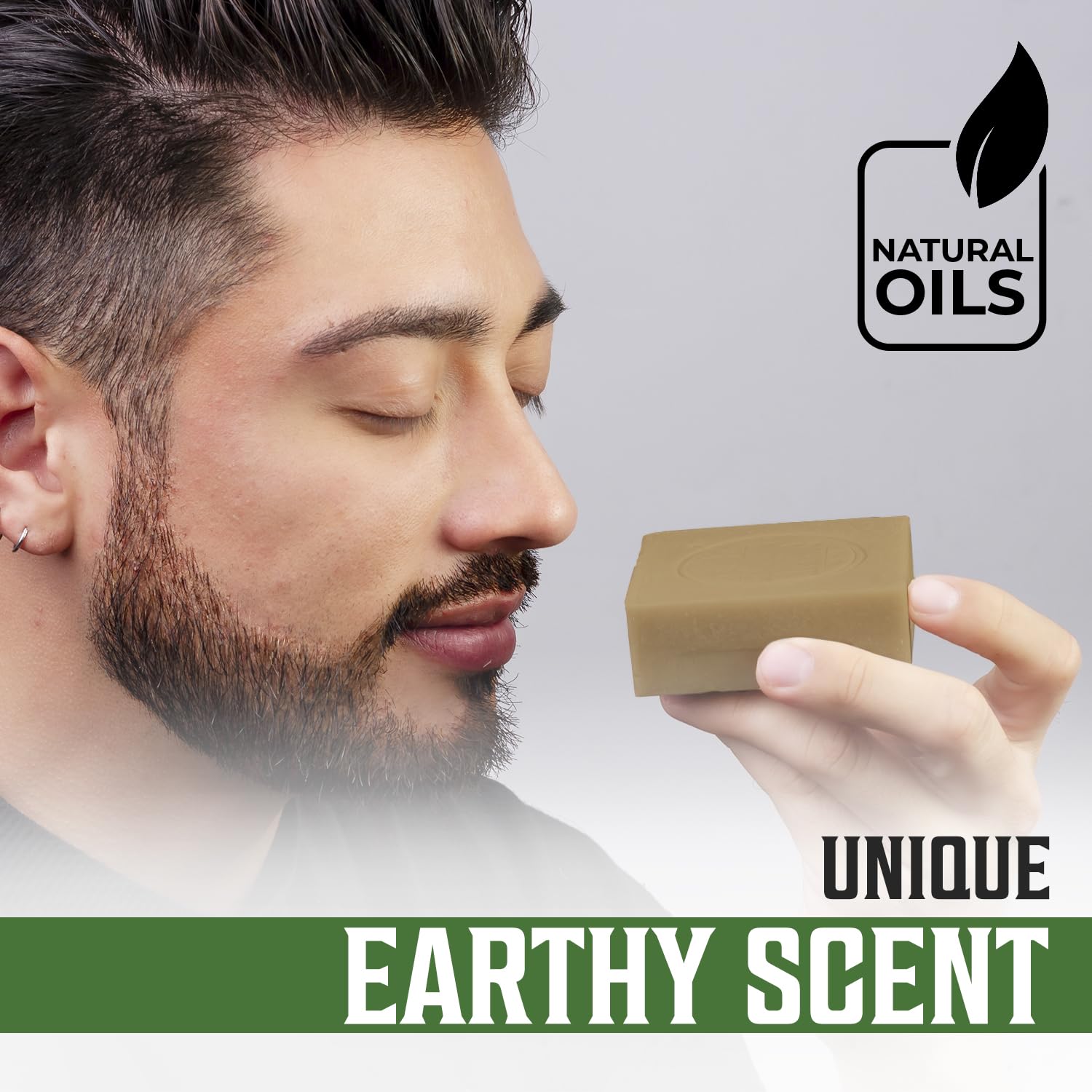 Viking Revolution Vetiver Natural Soap For Men - Mens Soap Bar With Essential Oils Cold Pressed Bar Soap For Men - Nourishing Me