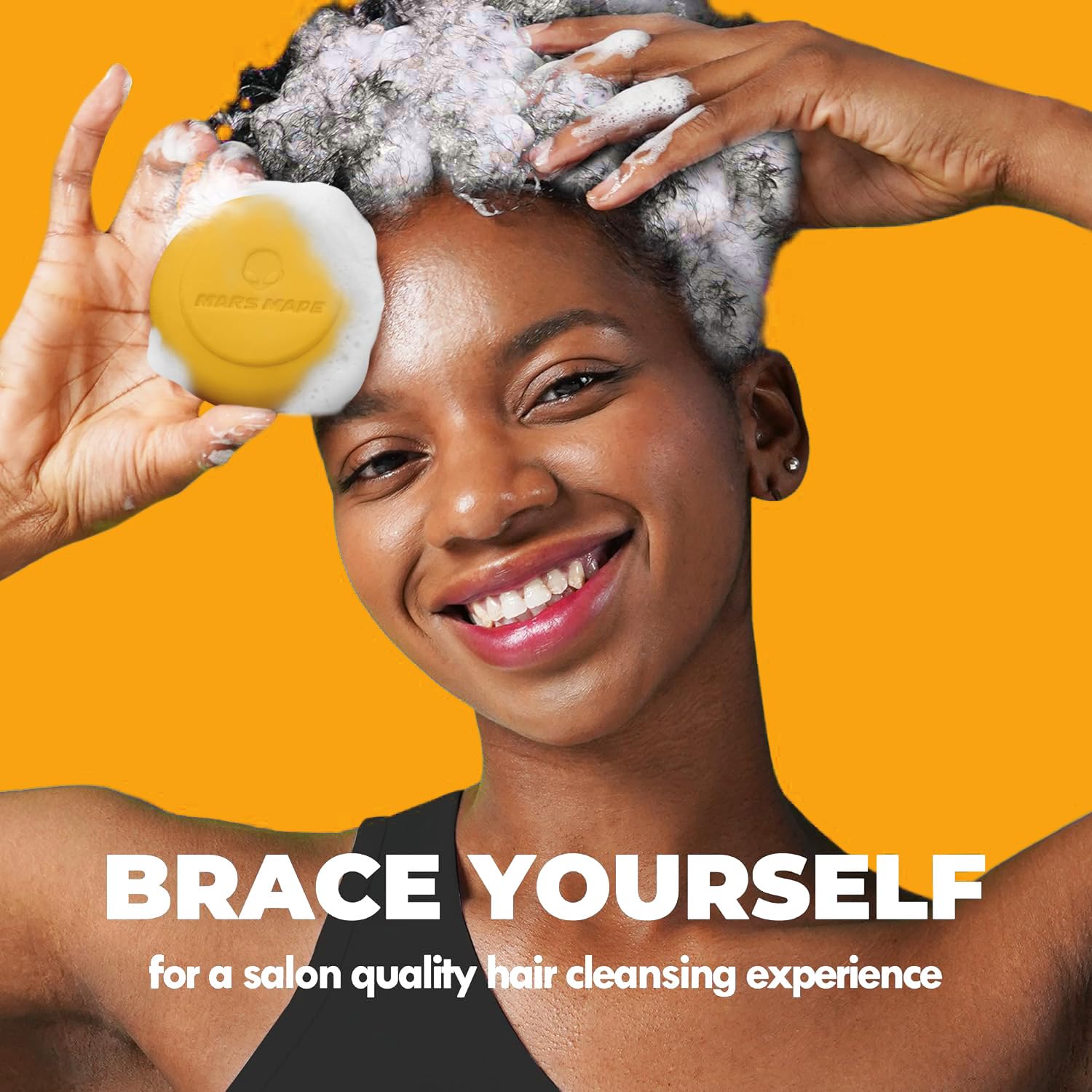 Mars Made Ginger Shampoo Bar 2.0 - Hydrating & Moisturizing Natural Hair Soap Bar Shampoo For Hair Vitality & Scalp Nourishment