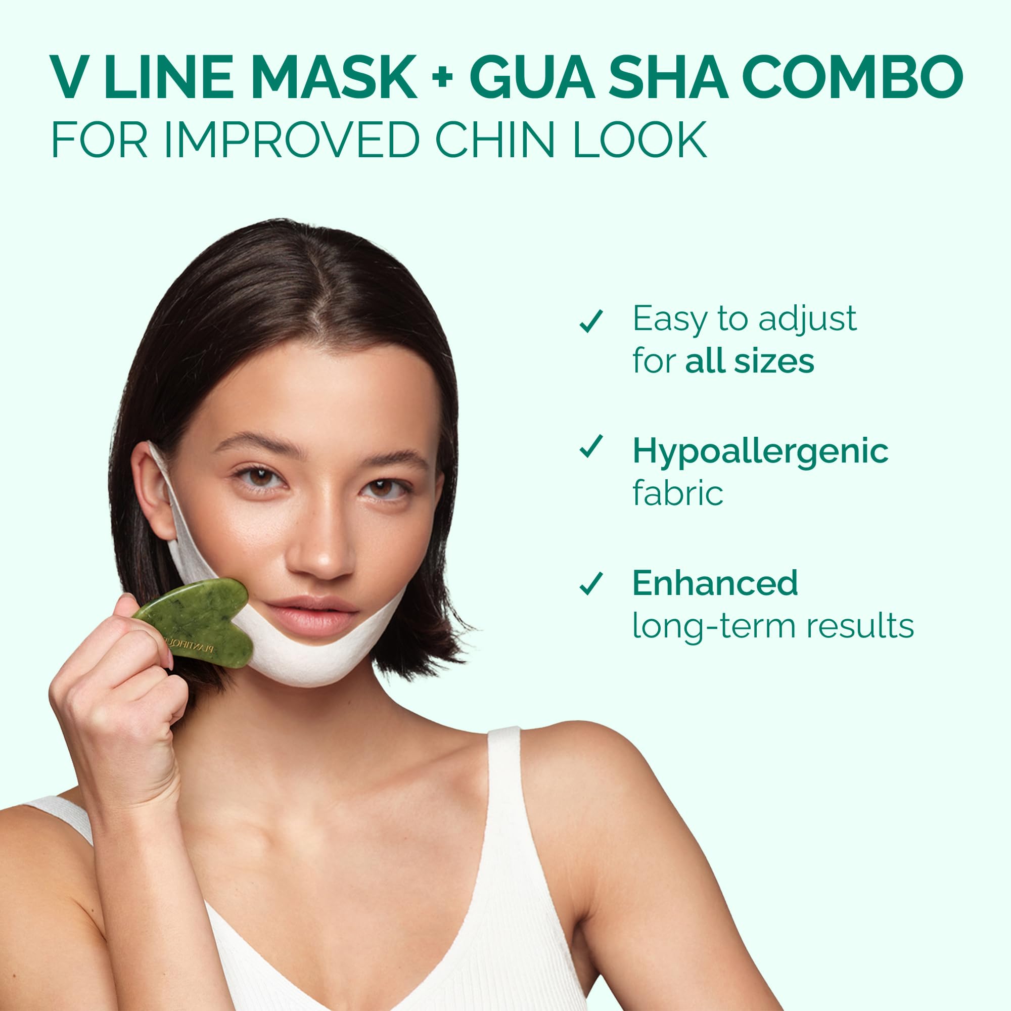 V-Line Mask 5 Pcs- Chin Strap For Double Chin For Women & Men - Double Chin Mask -V Shape Face Tape Chin And Neck Mask For Skin