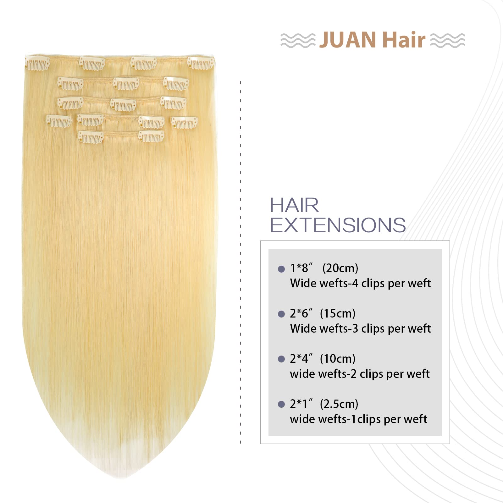 Aison Clip in Hair Extensions Real Human Hair 70G Bleach Blonde 100% Remy Human Hair Soft Silky Straight 7pcs 16clips One Pack (